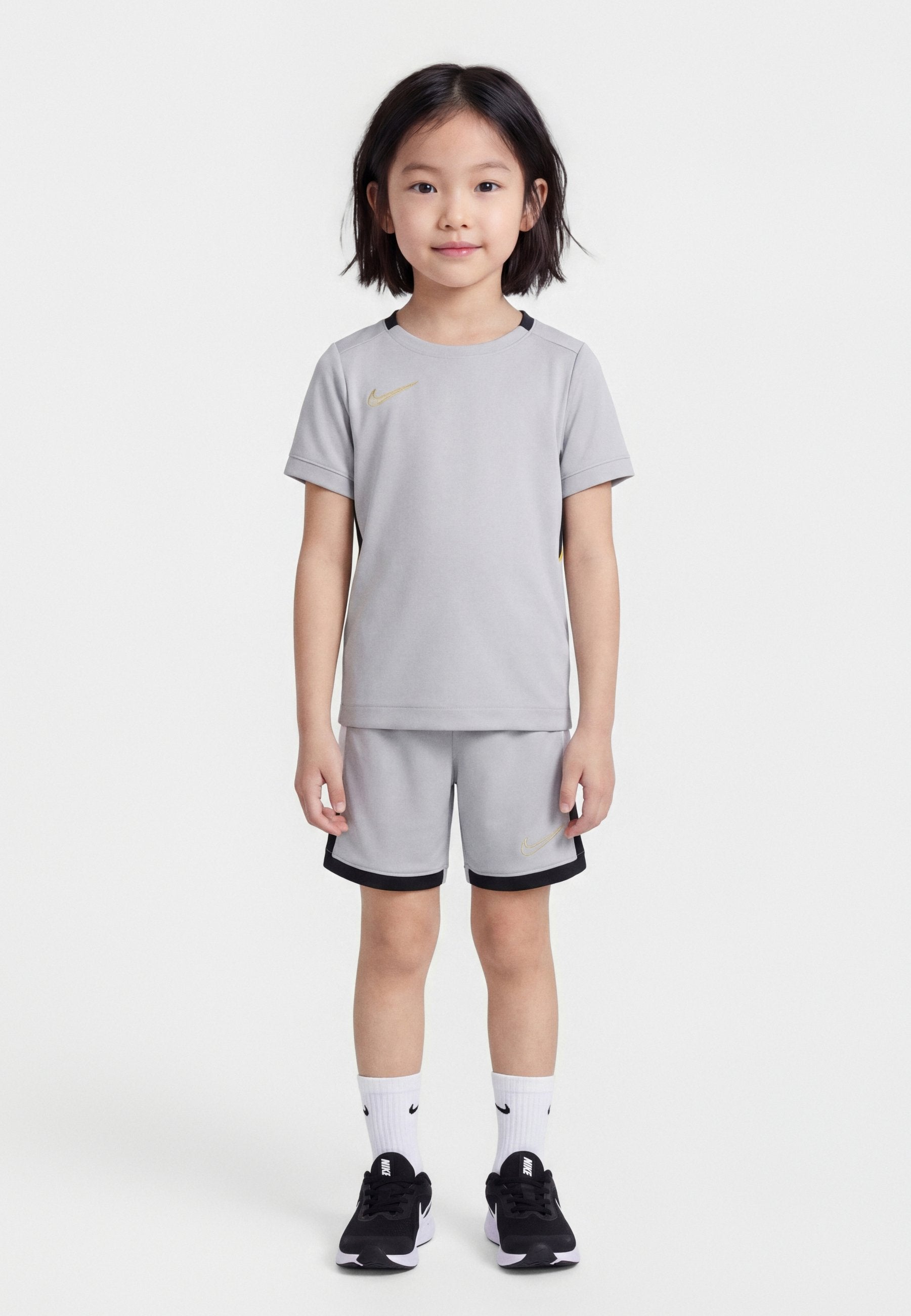 ACADEMY UNISEX SET - تي شيرت رياضي - رمادي دخاني فاتح