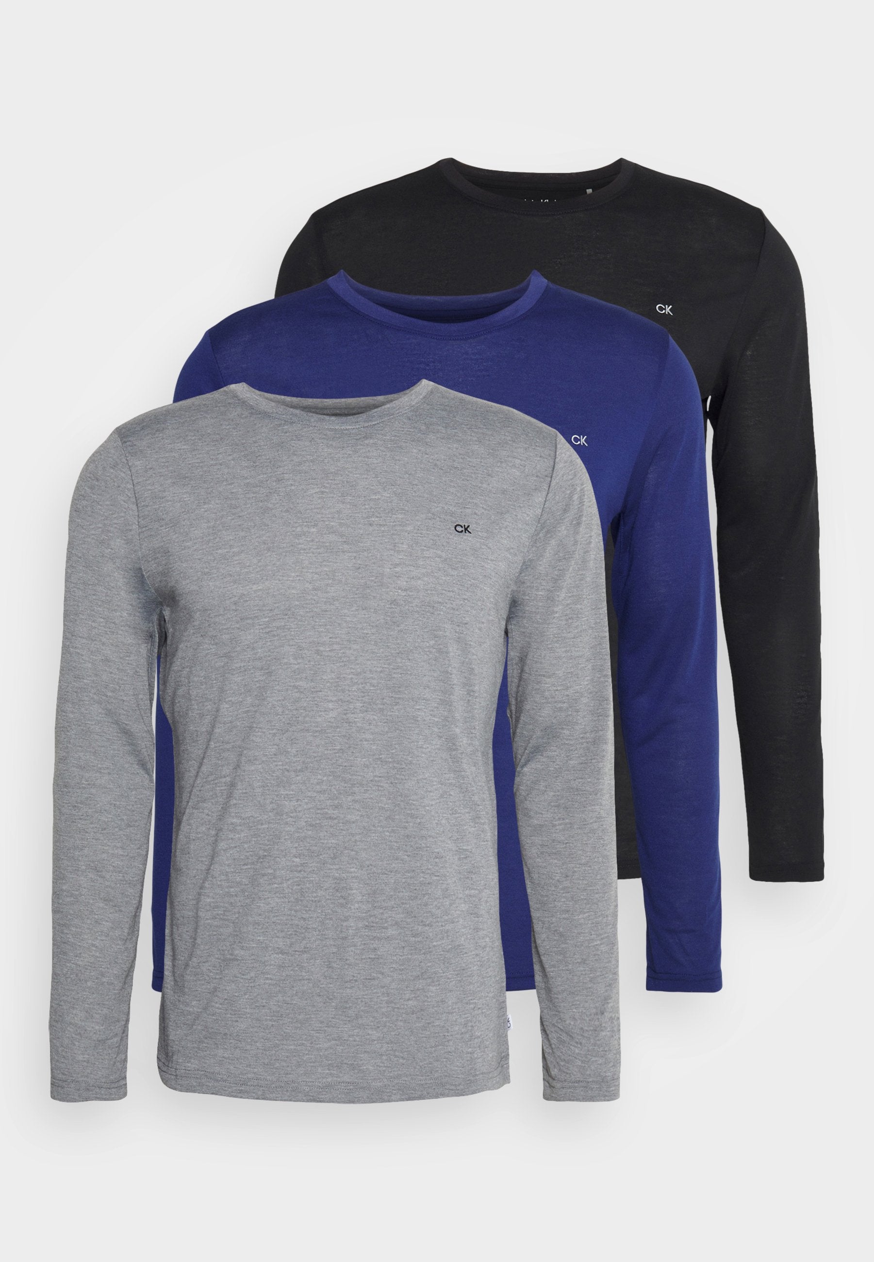 ASSORTED LONG SLEEVE 3 PACK - Long sleeved top - black/navy/silver