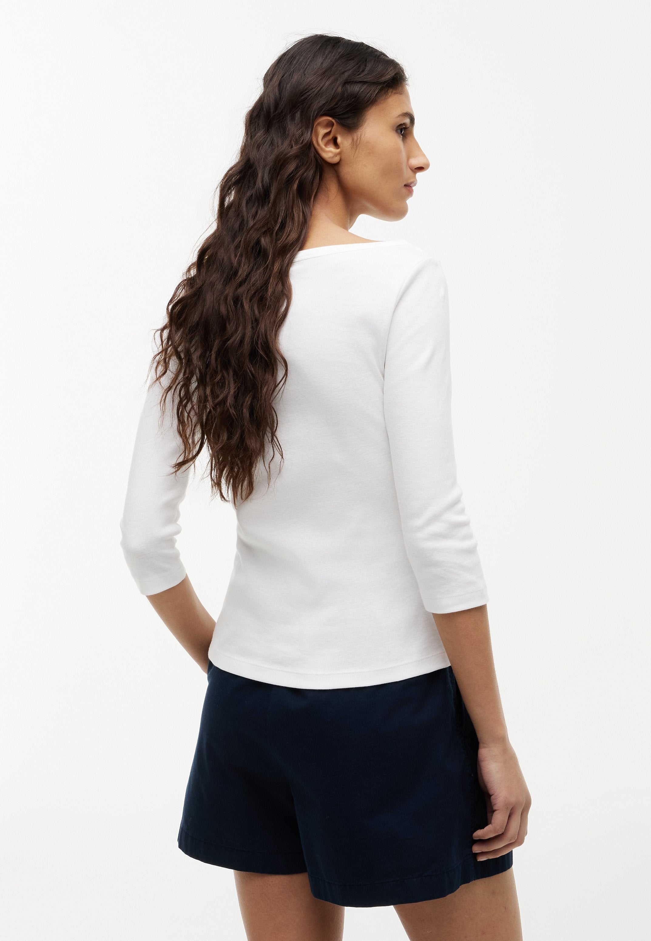 CODY BOAT NECK - Long sleeved top - ecru