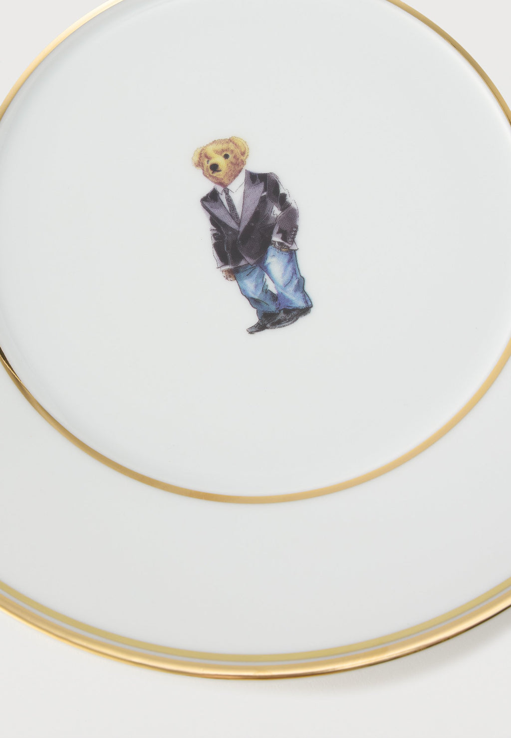 WILSHIRE TUXEDO 4 PACK - Plate - white/gold-coloured