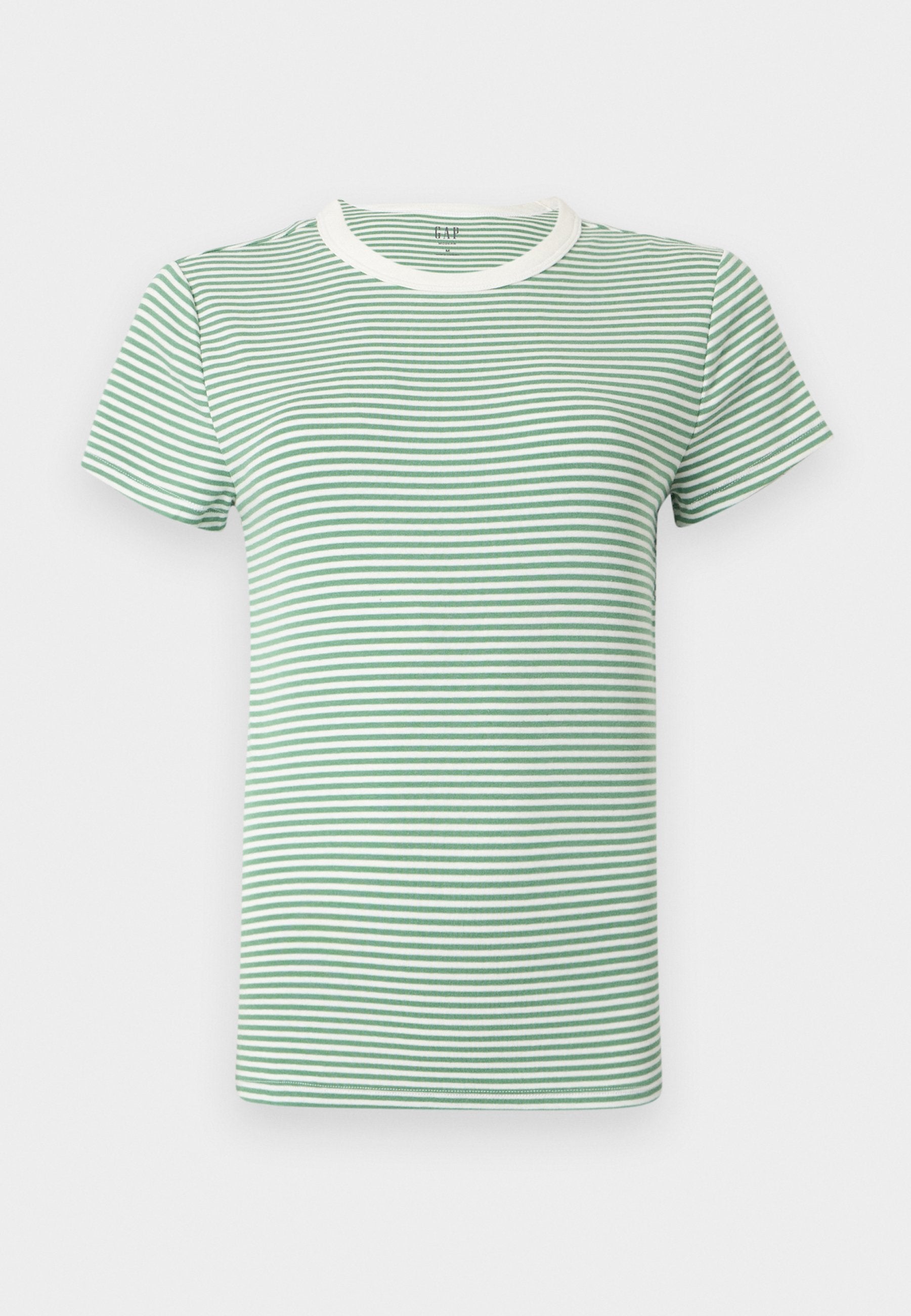 CREW - Print T-shirt - green/white