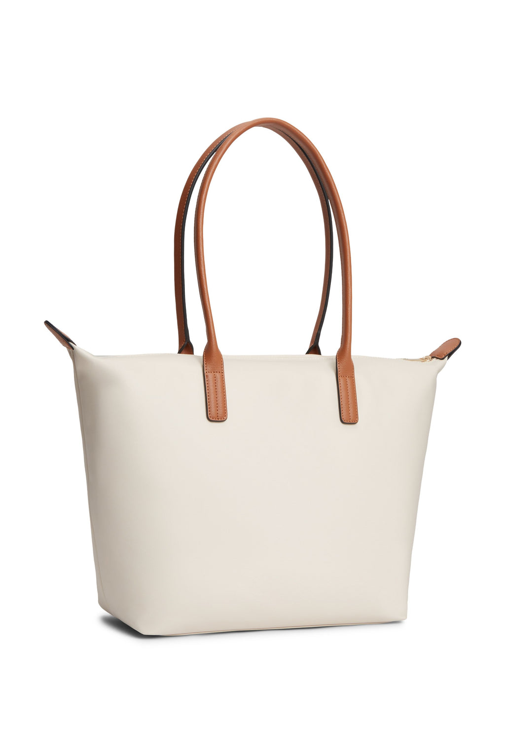TH MONOGRAM CONTRAST HANDLE TOTE BAG - Tote bag - soft cream