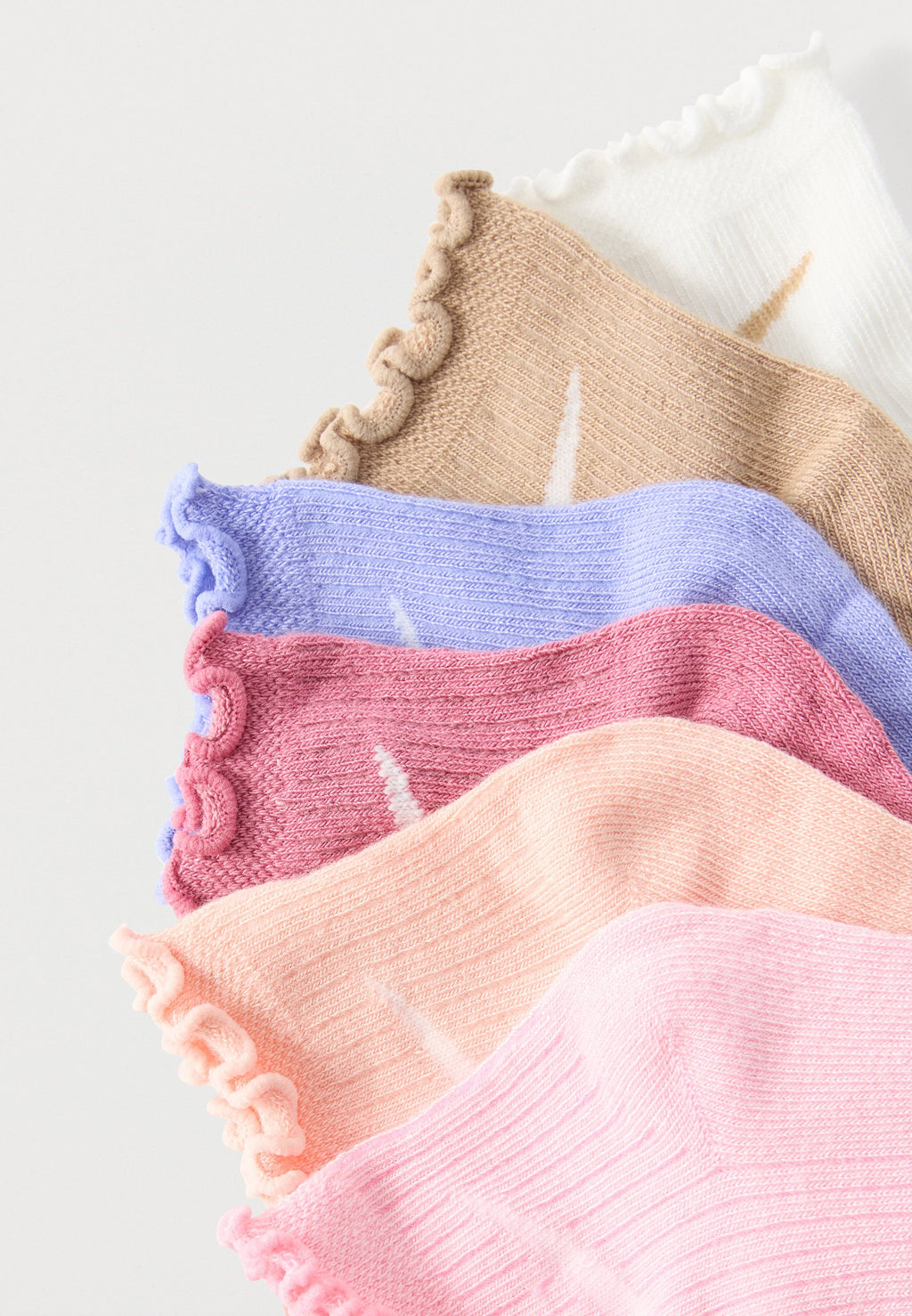 LETTUCE WELT ANKLE 6 PACK - Socks - medium soft pink