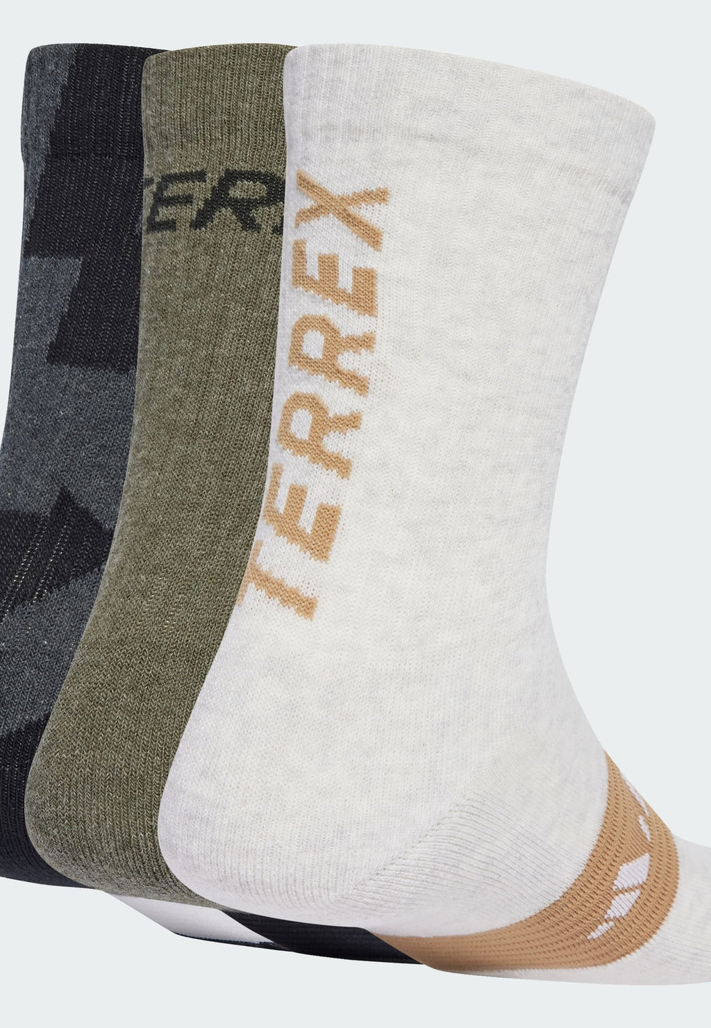 3 PACK UNISEX - Sports socks - black   olive strata   white