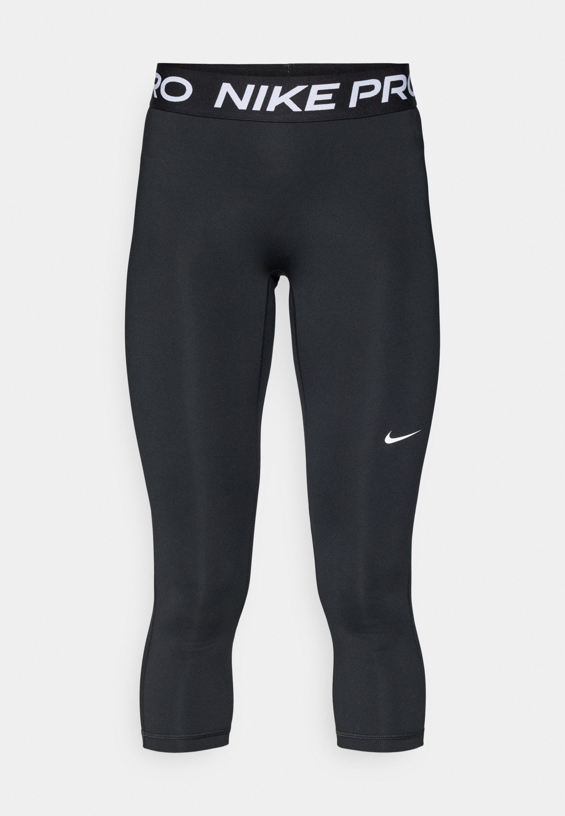 CROP  - 3/4 sports trousers - black/white