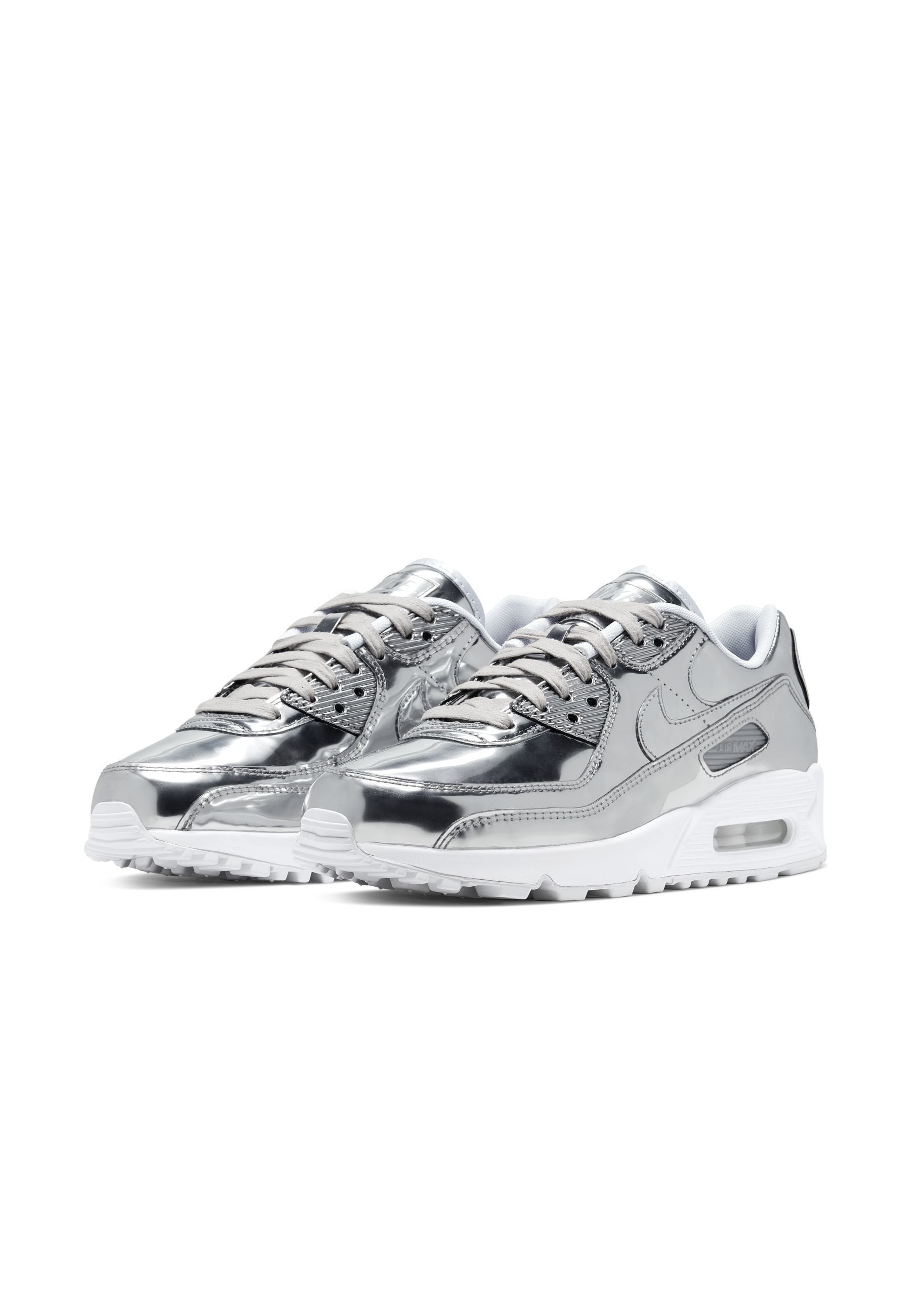 NIKE AIR MAX 90 - أحذية رياضية - كروم/بلاتينيوم نقي/أبيض/كروم