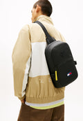 RUBBERISED LOGO CROSSBODY SLING BAG - Cross body bag - black