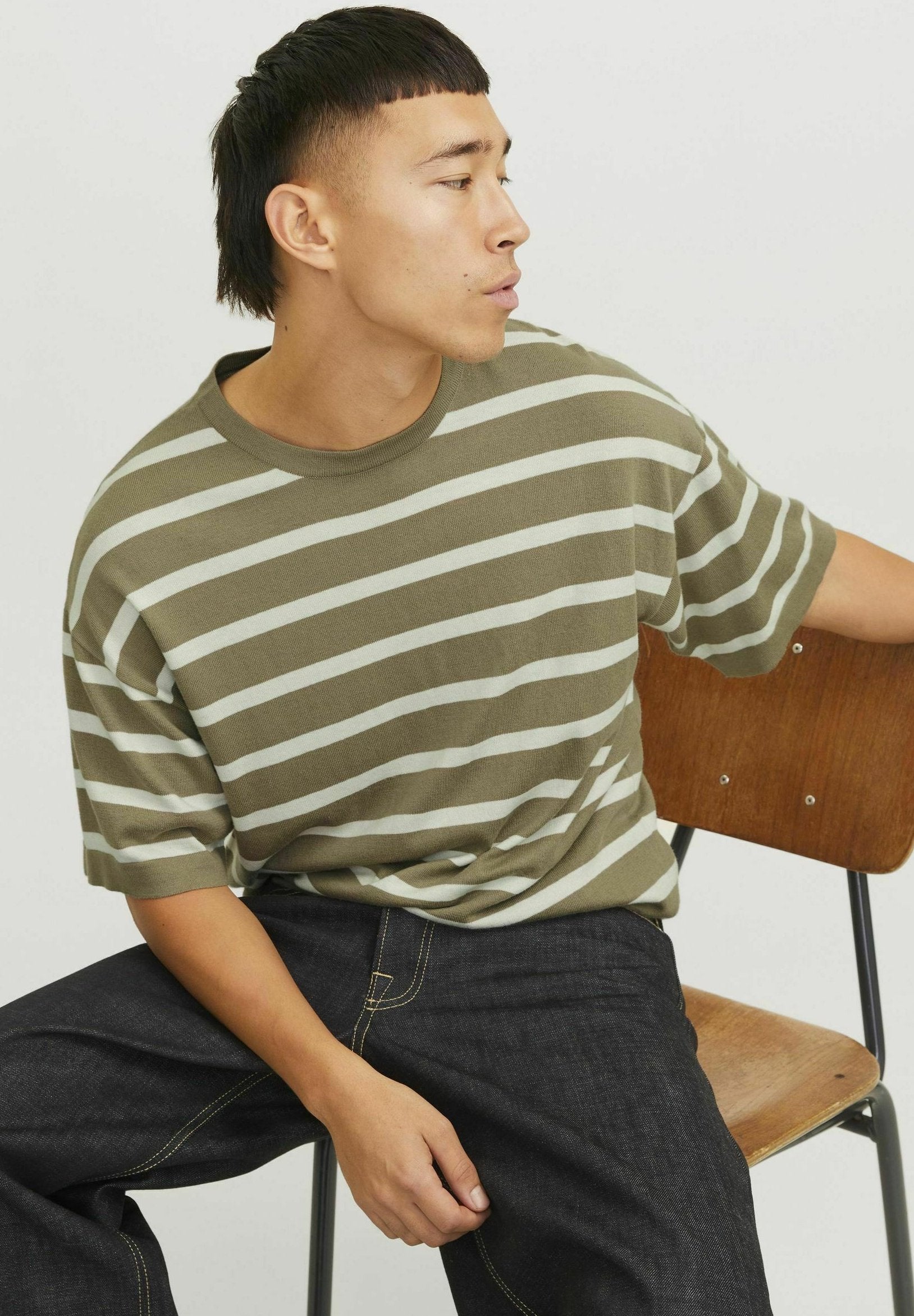 Tricot uni – T-shirt basique – coriandre