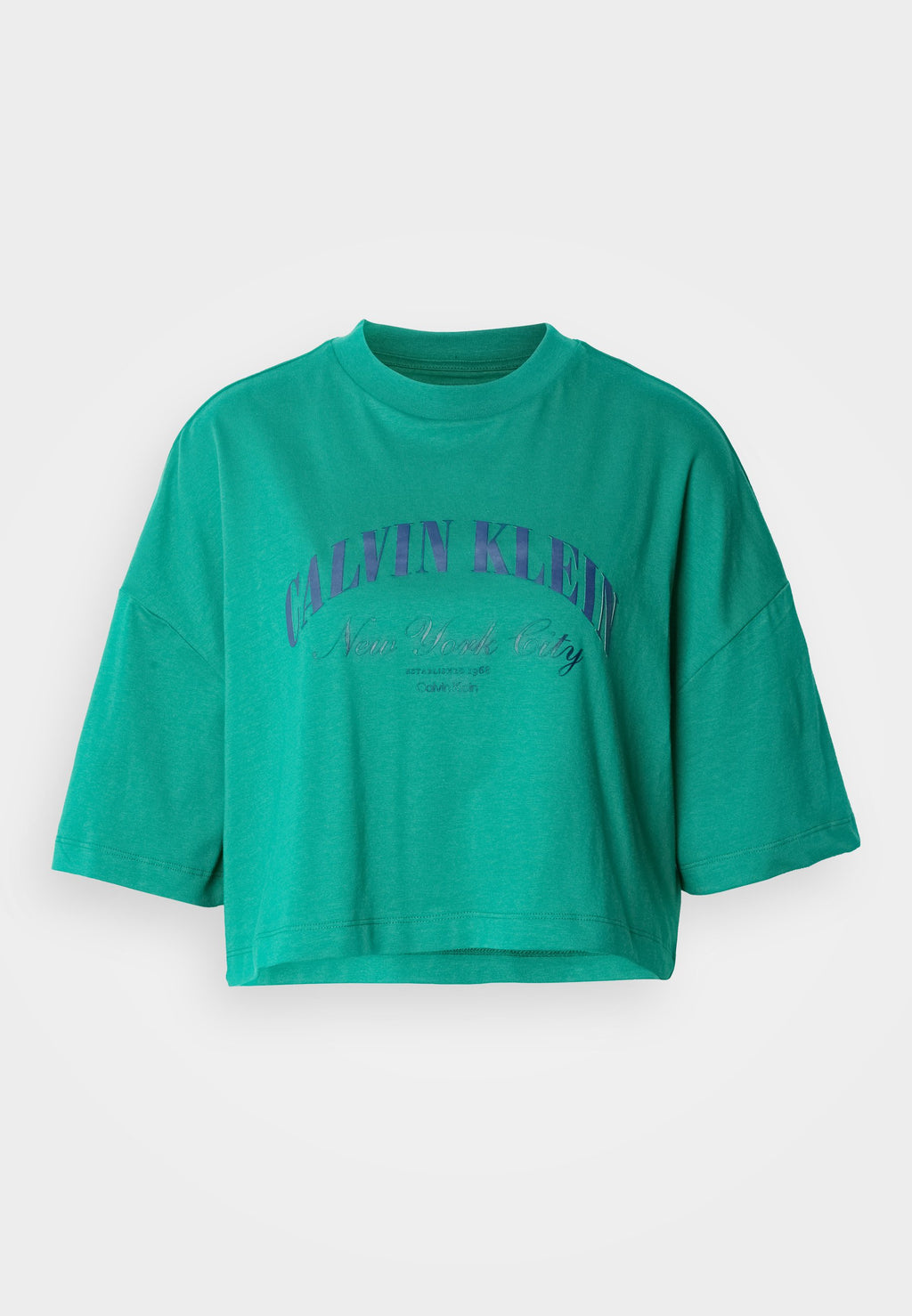 CROPPED BOXY HERITAGE CREST - Print T-shirt - enchanted forest