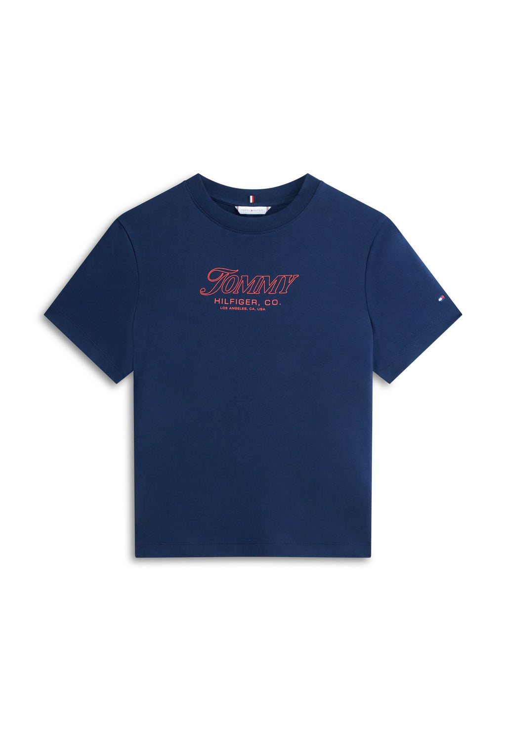 LOGO INTERLOCK KNIT T-SHIRT - Print T-shirt - dark night navy