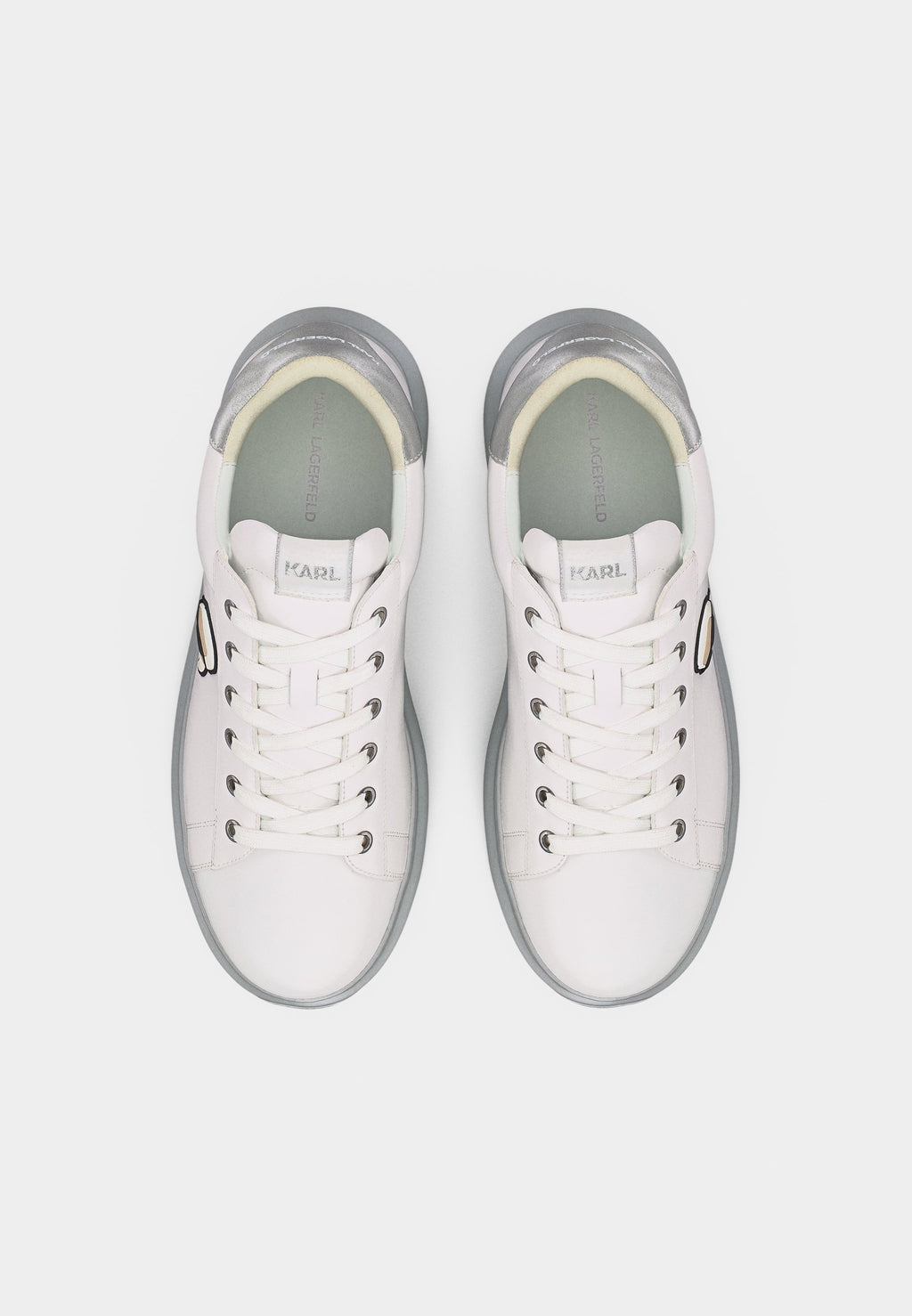 KAPRI MENS LACE - Trainers - white/silver-coloured
