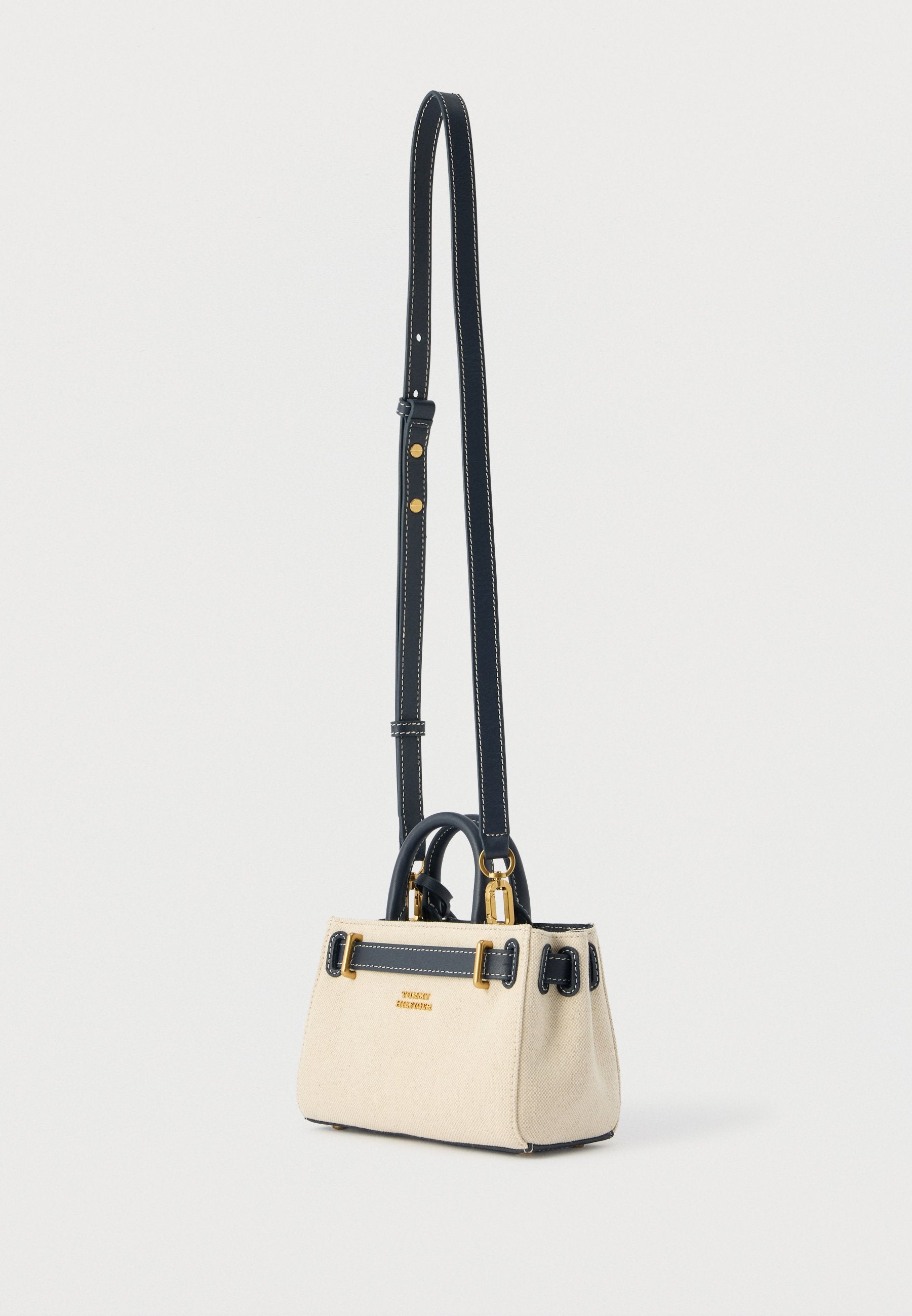 THE AMERICAN ICON CANVAS TOTE BAG - Handbag - white canvas/blue