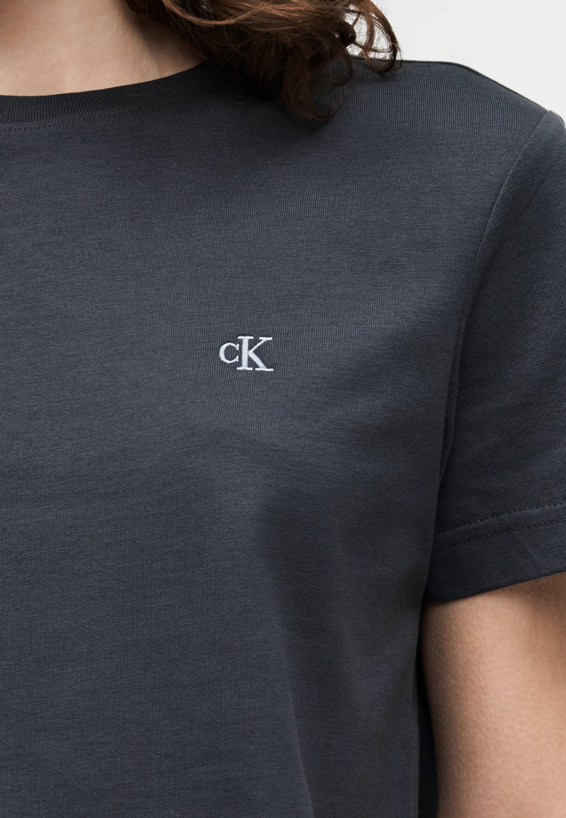 MONOGRAM CREW TEE - Basic T-shirt - dark grey
