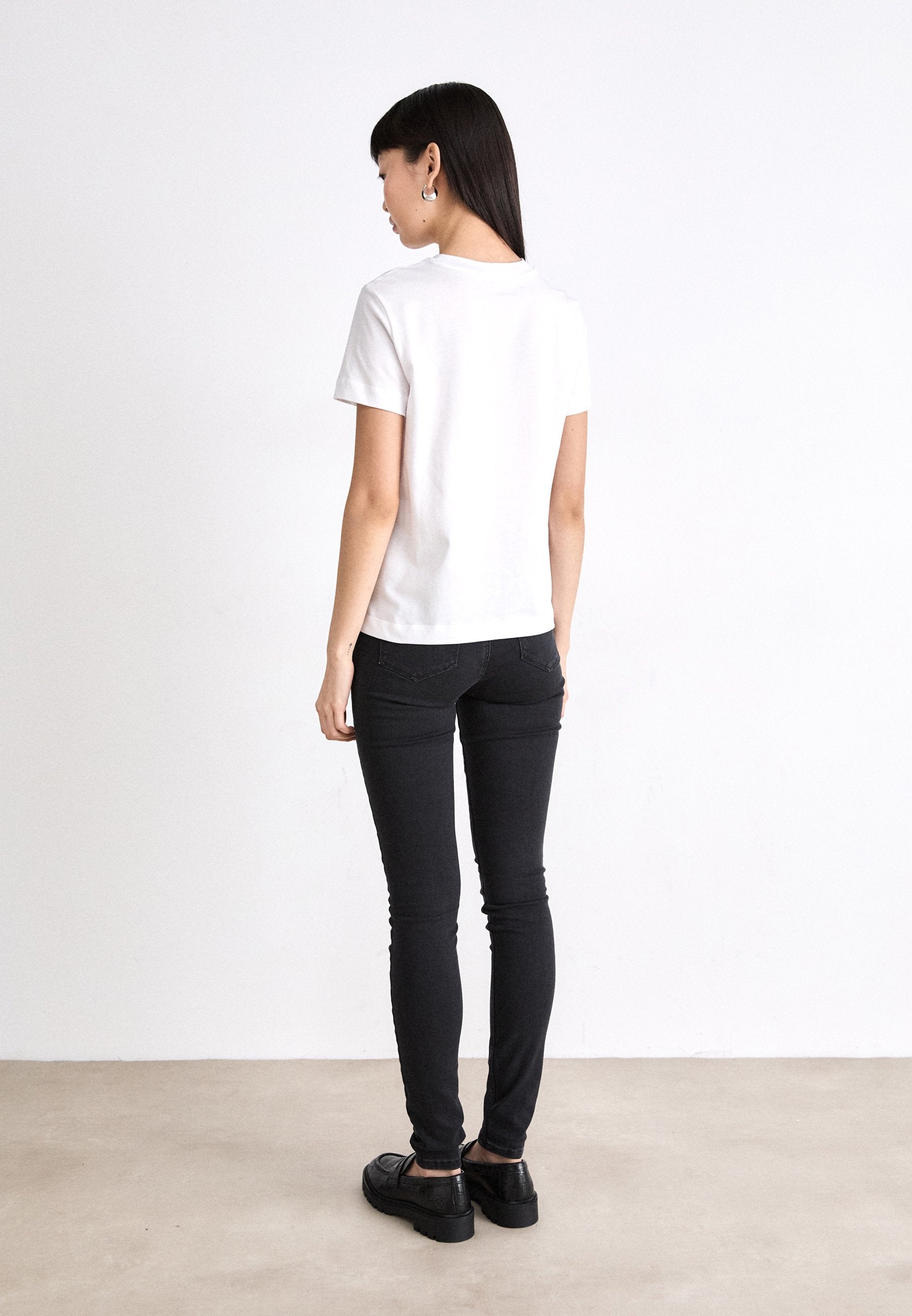 YÜKSEK BEL SÜPER DAR PAÇA - Skinny Fit Jean - denim siyah