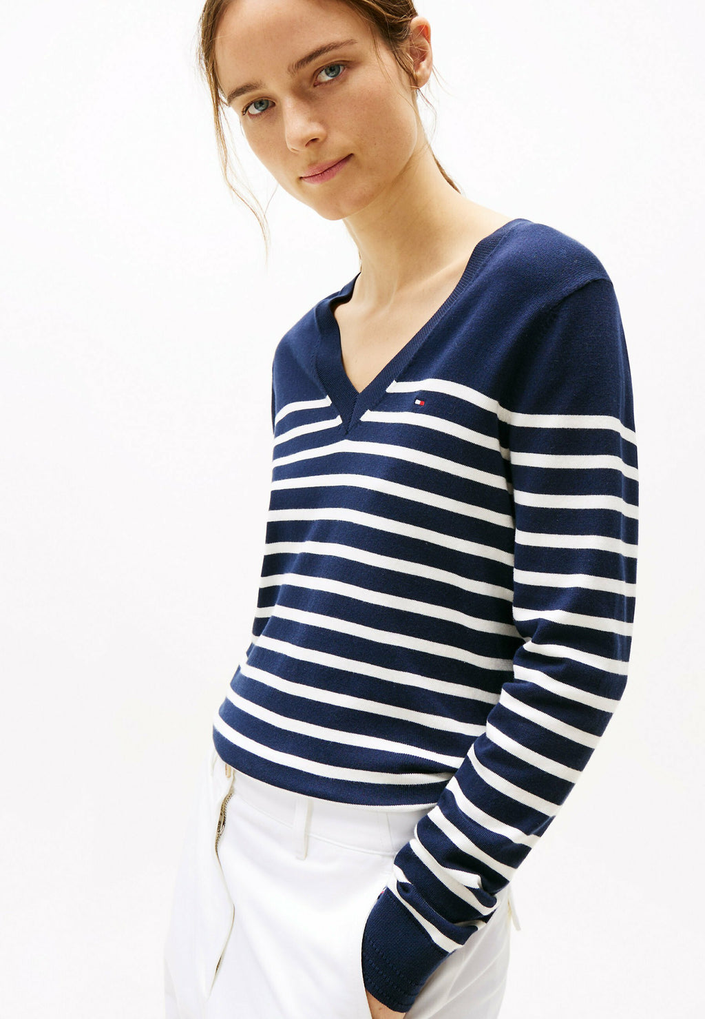 Pull - bleu nuit/pétale ivoire