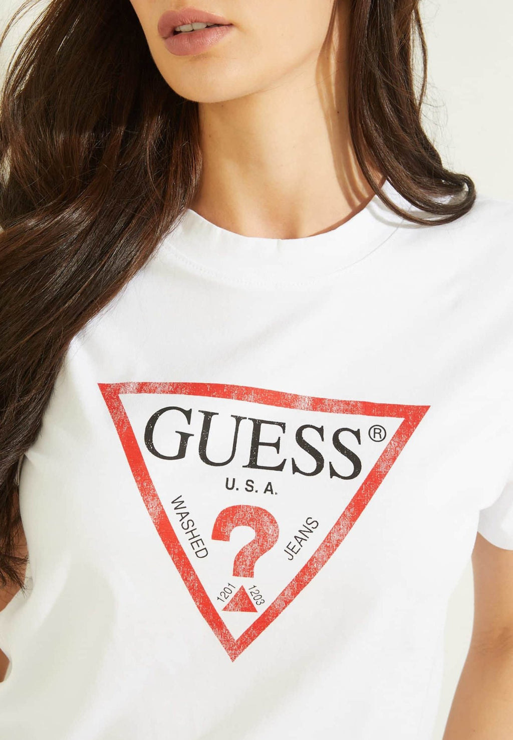 CLASSIC LOGO TEE - Print T-shirt - weiß