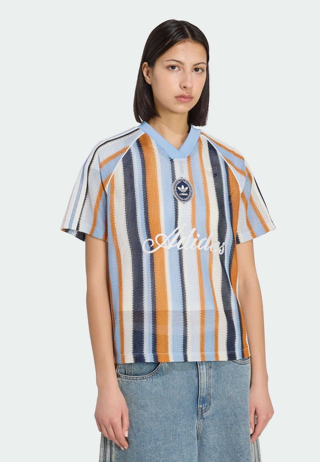 SUMMER GLOW KNITTED OVERSIZED - Print T-shirt - ash blue   ash blue