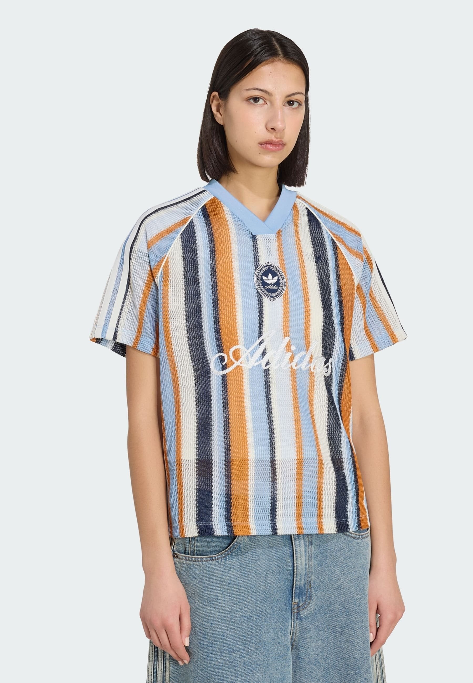 SUMMER GLOW KNITTED OVERSIZED - Print T-shirt - ash blue   ash blue