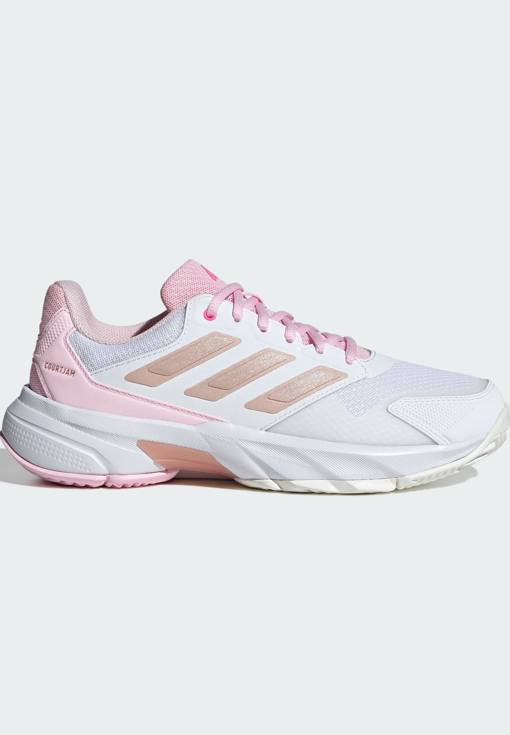 COURTJAM CONTROL 3 - Multicourt tennis shoes - cloud white   silver metallic   lucid pink