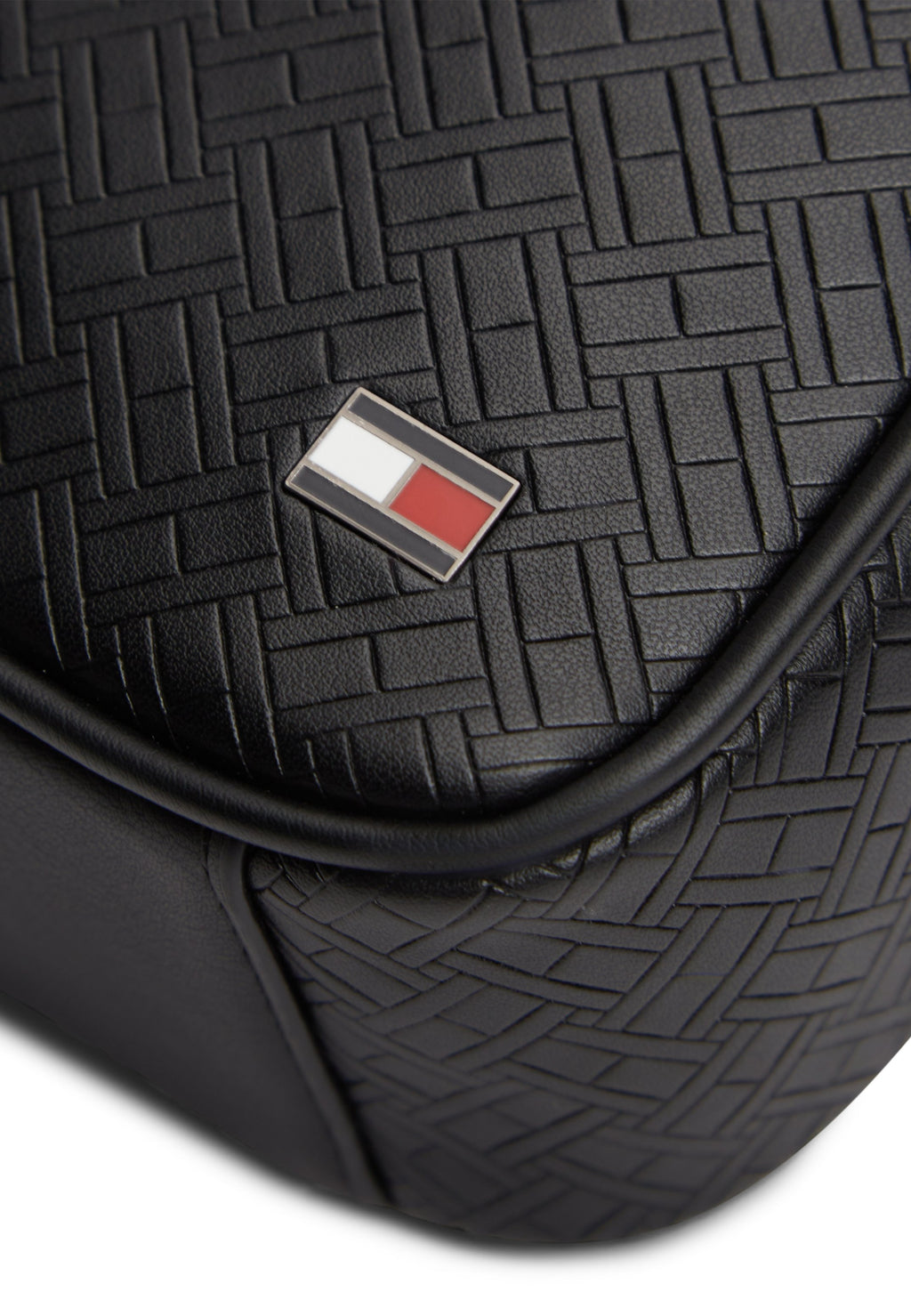 EMBOSSED FLAG CROSSBODY REPORTER BAG - Cross body bag - black