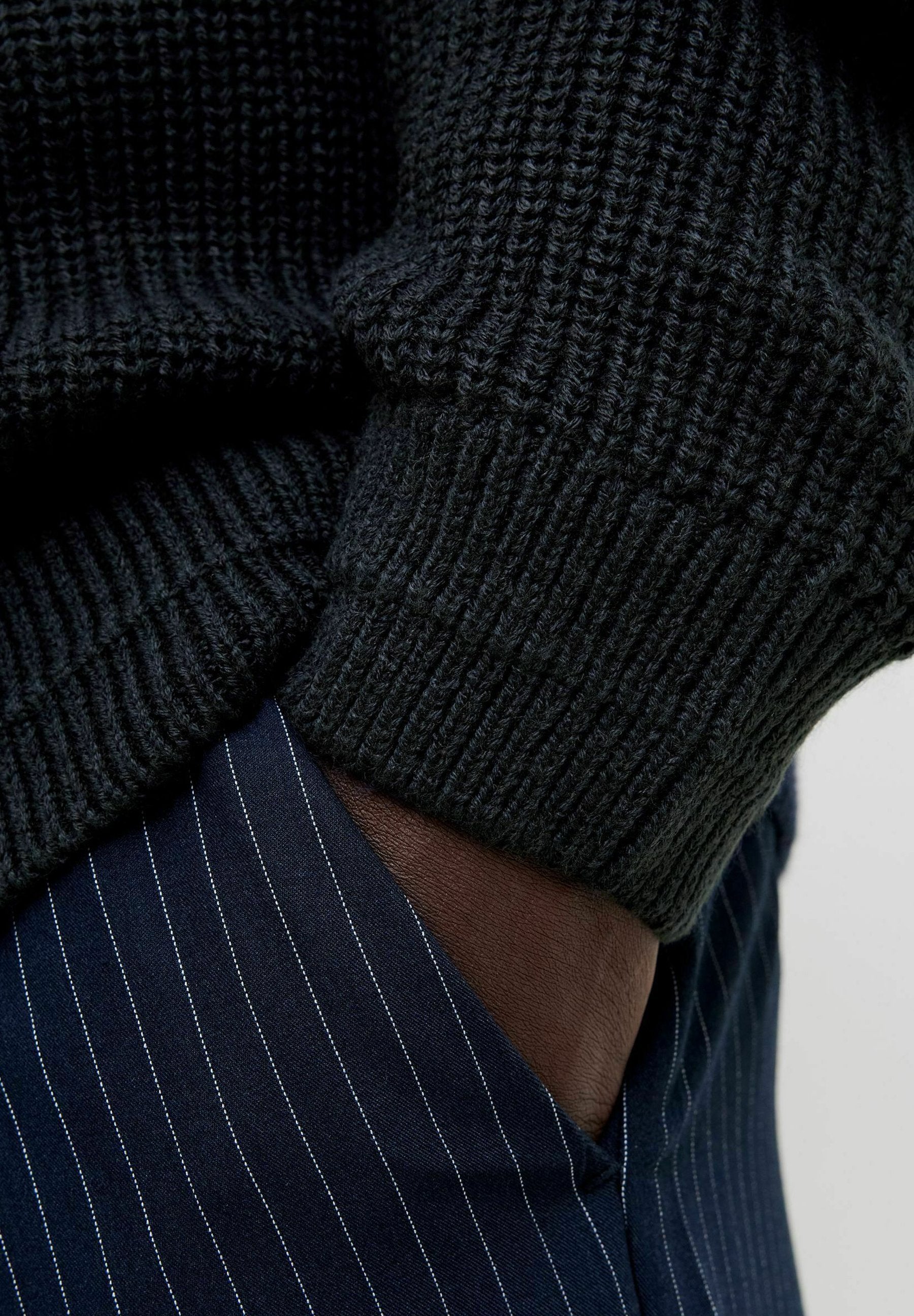 Knitted Plain Knitted - Cardigan - sky captain