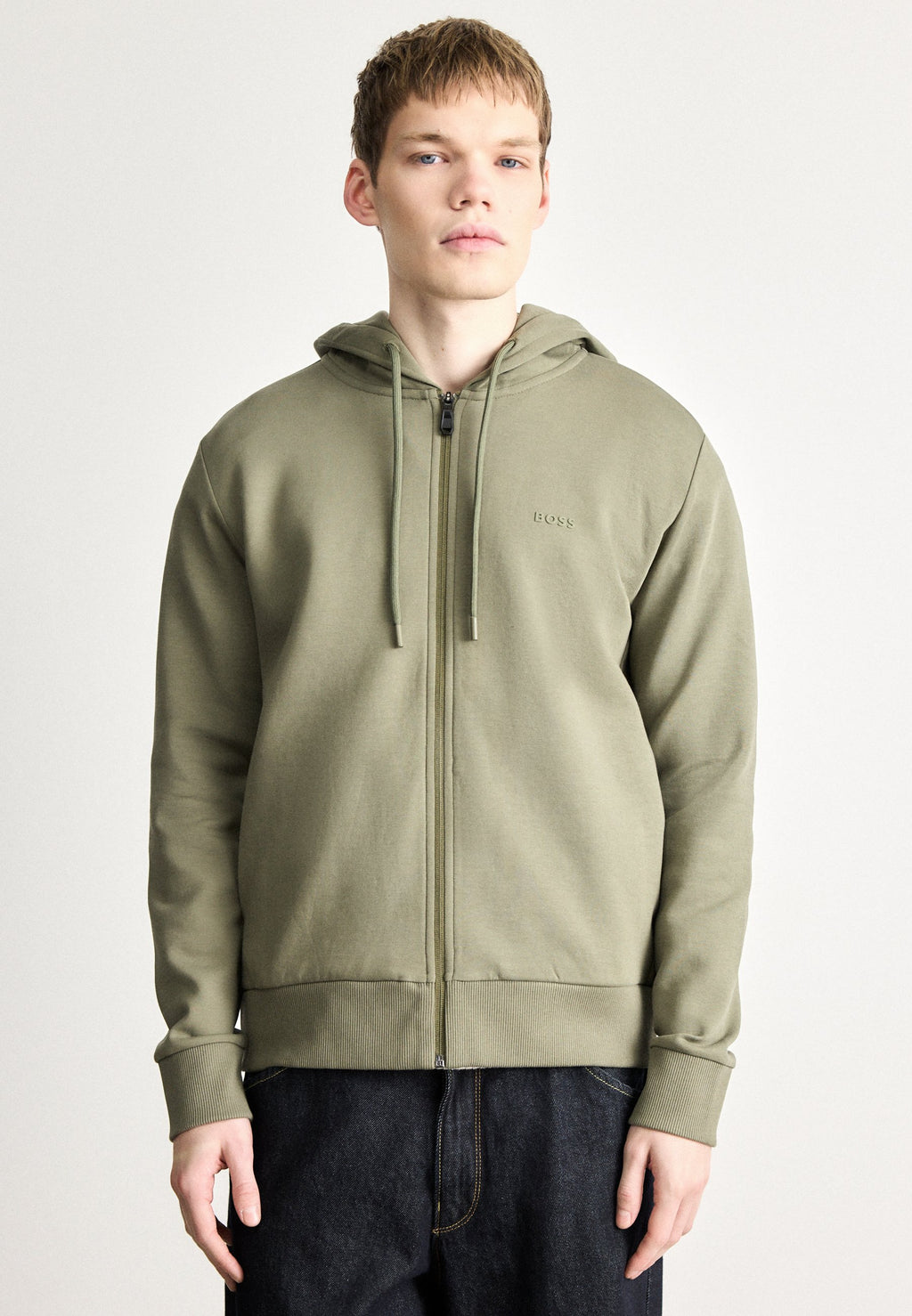 SAGGY - Zip-up sweatshirt - dark beige