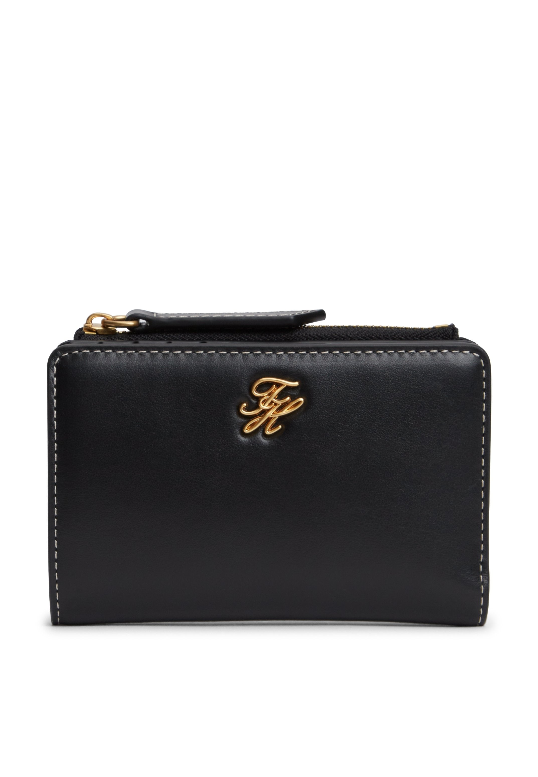 LOGO PLAQUE LEATHER BIFOLD WALLET - Wallet - black