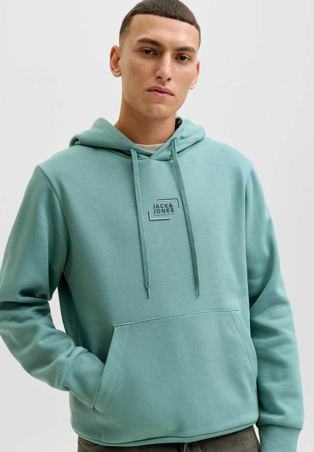 Logo - Hoodie - mineral blue