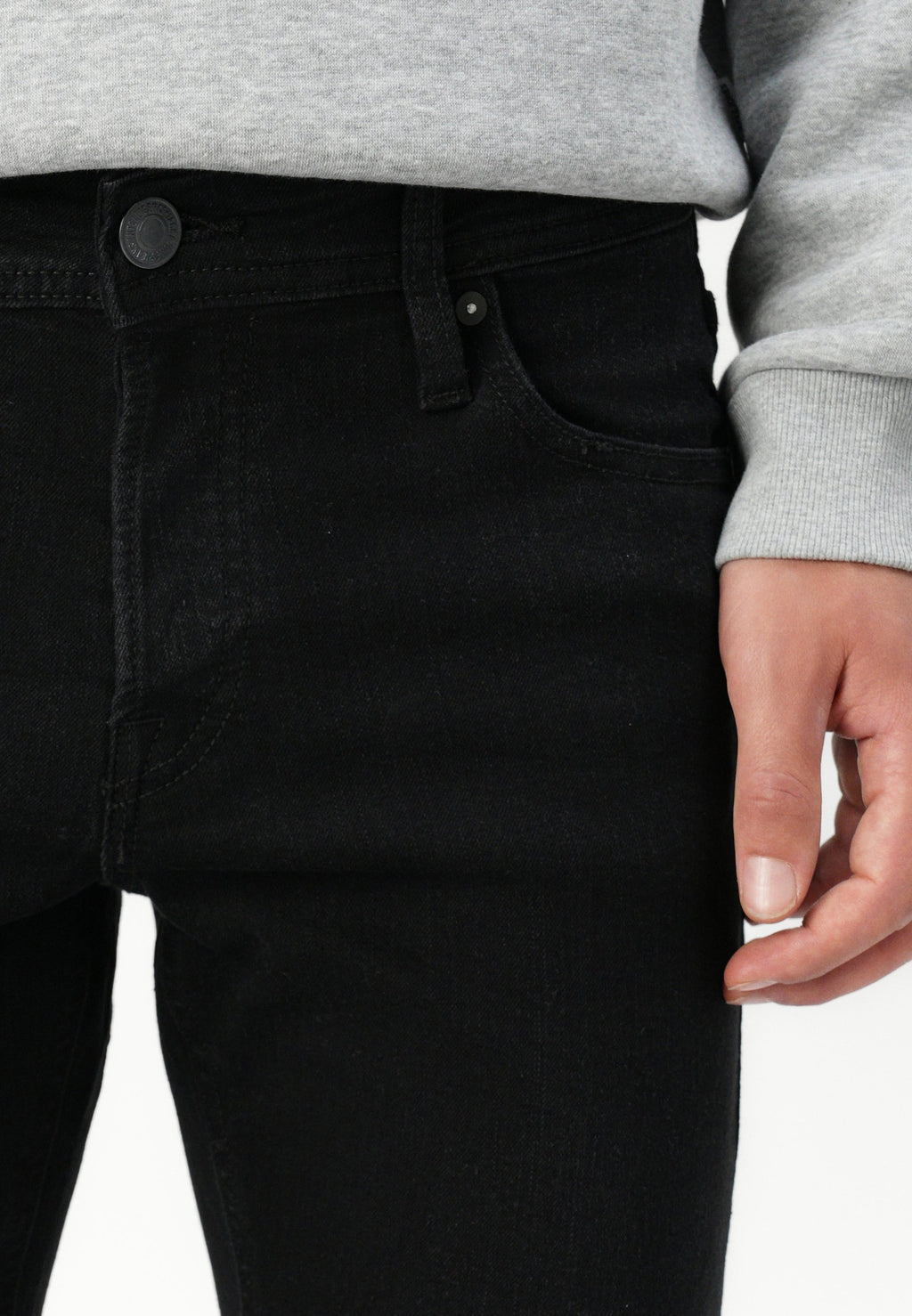 Slim fit JJIGLENN JJBASIC SQ 356 NOOS - Relaxed fit jeans - black denim
