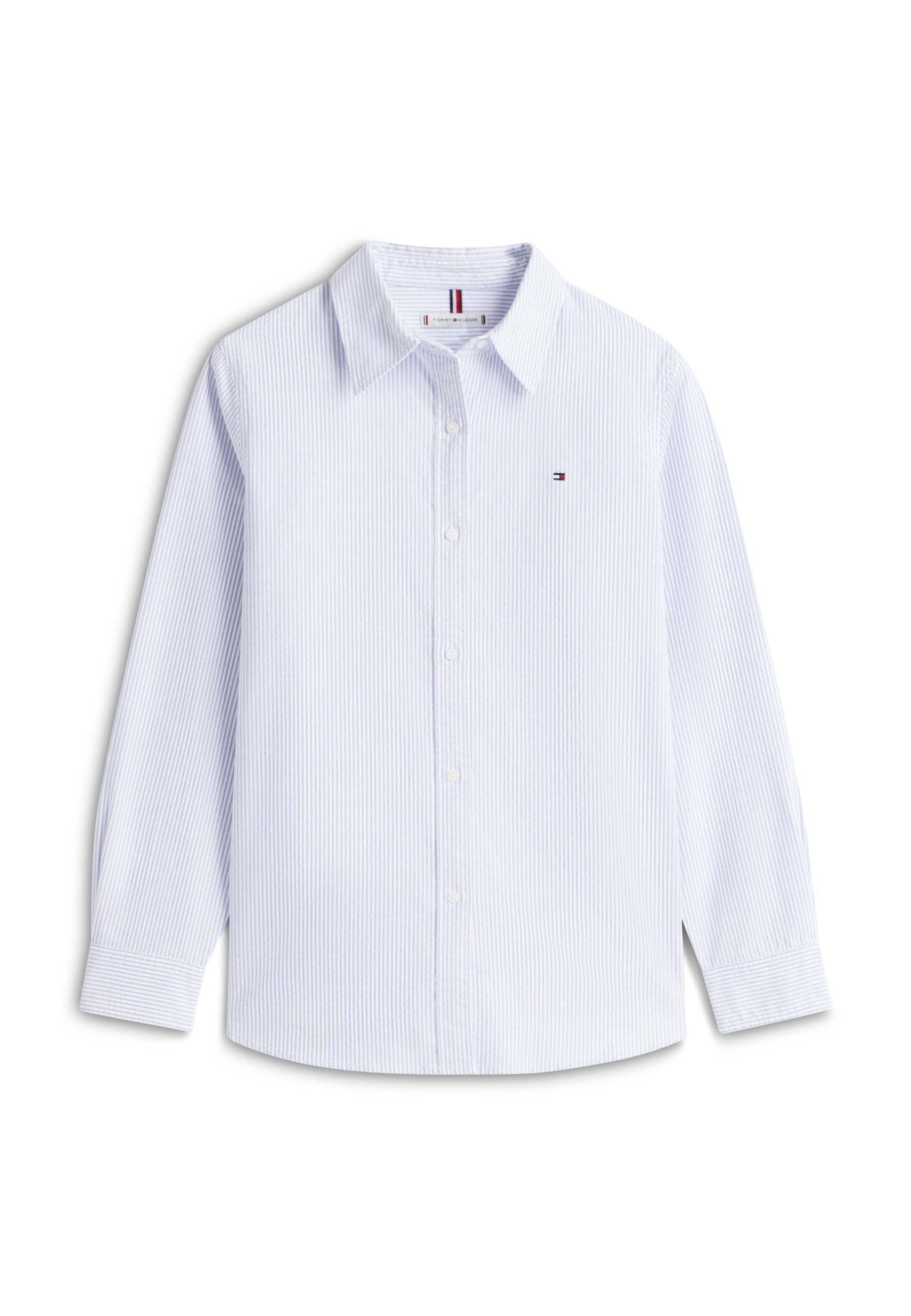 RELAXED FIT FLAG EMBROIDERY OXFORD SHIRT - Button-down blouse - mid blue