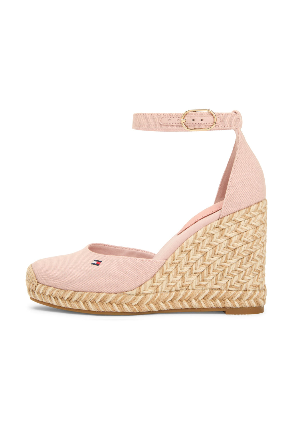 FLAG HIGH WEDGE ESPAD CLOSED TOE - Platform heels - foggy pink