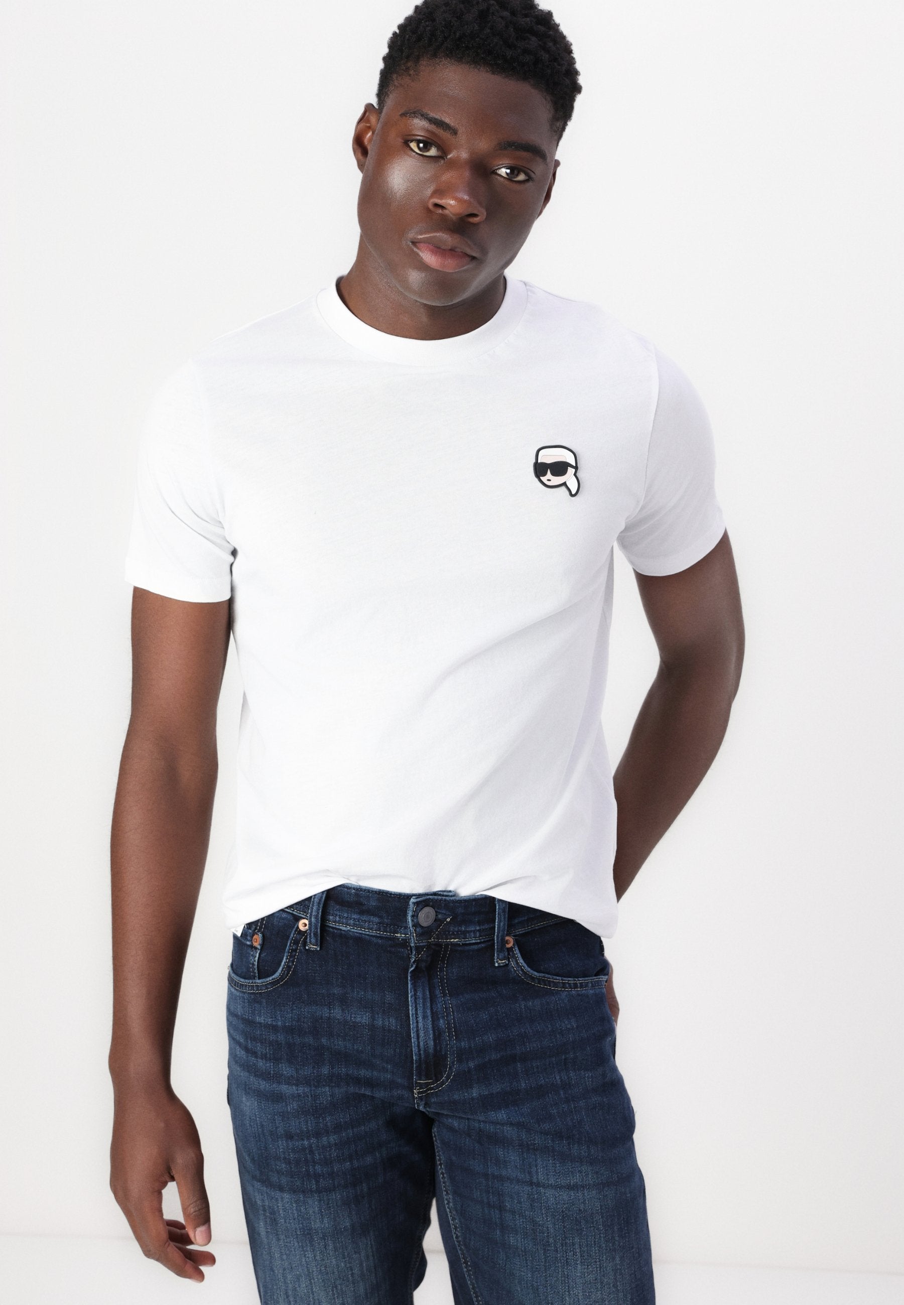 CREWNECK - Print T-shirt - white