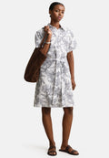 FLORAL PRINT SHIRT DRESS - Shirt dress - evening blue