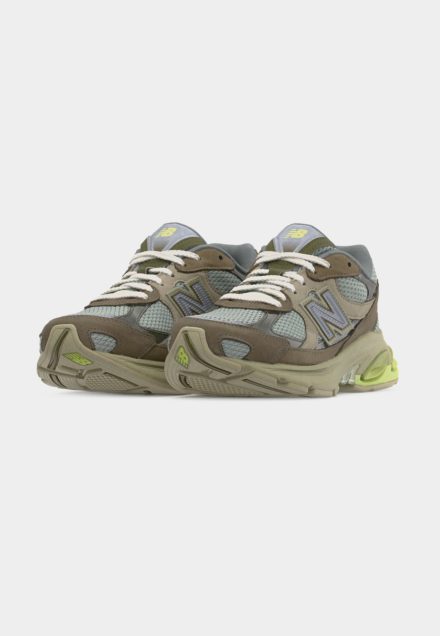 U2010 UNISEX - Baskets - vert discret/citron sec/gris étoile solitaire
