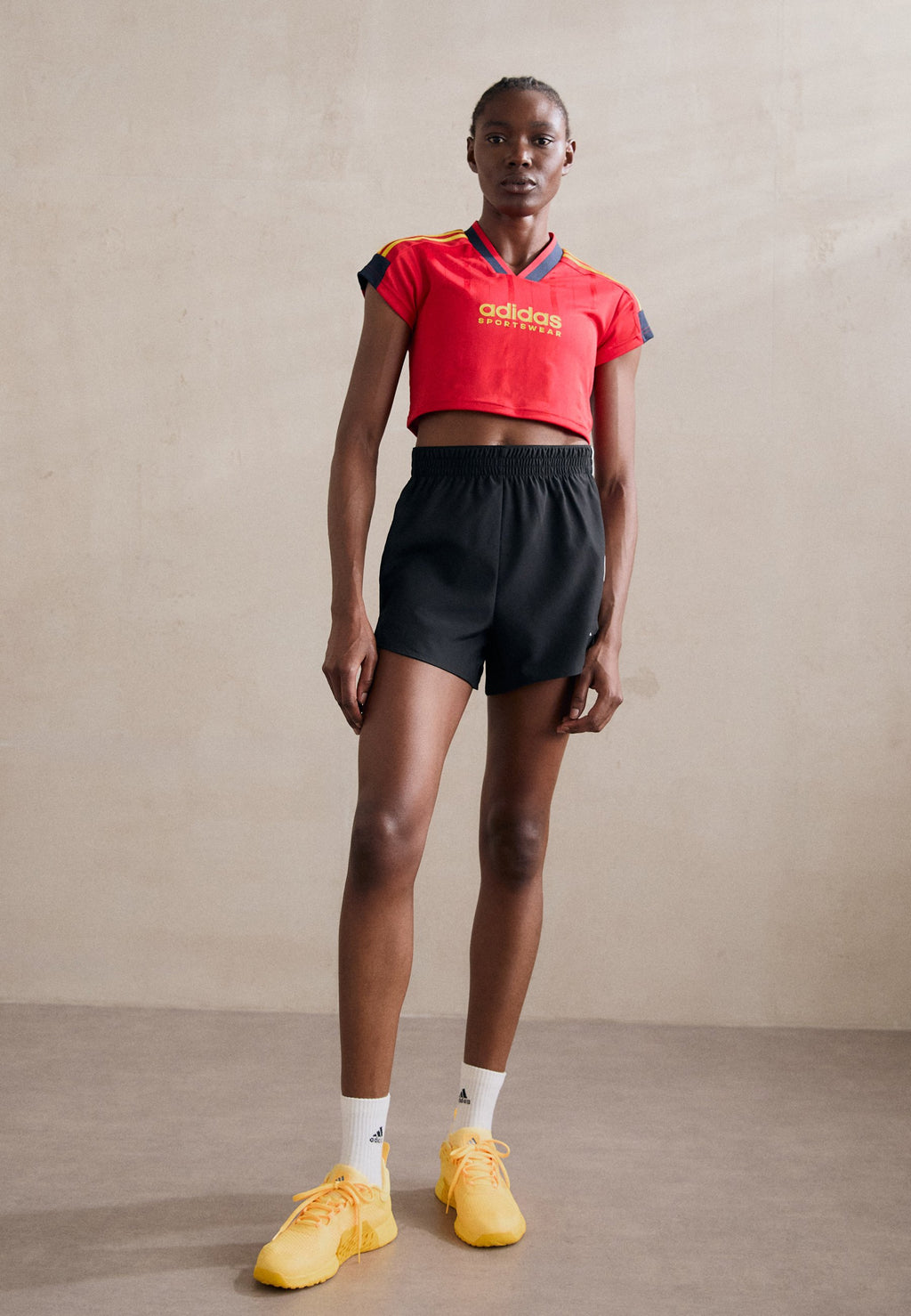 SHORT HIGH  - Sports shorts - black/white
