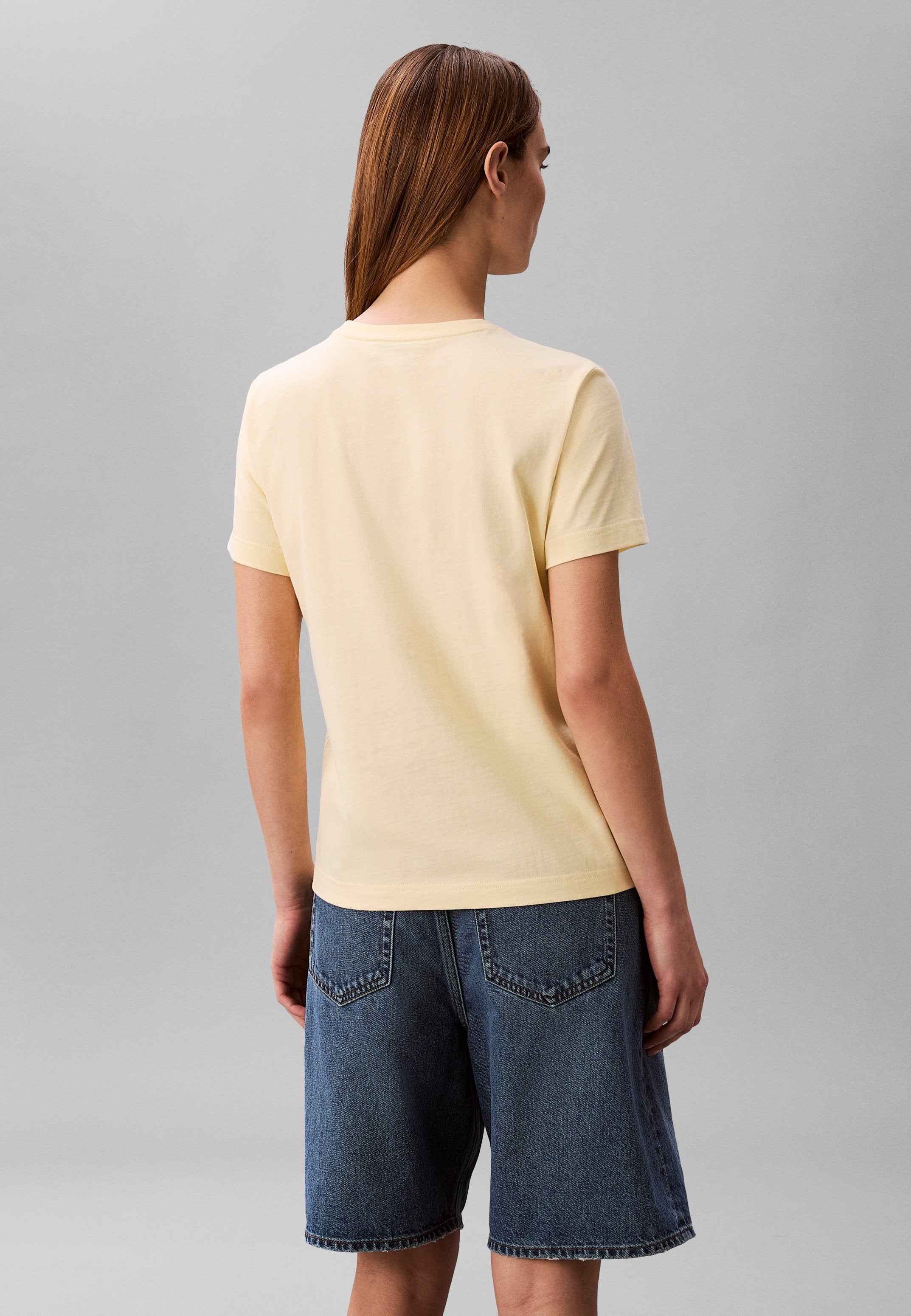 MONOGRAM CREW TEE - Basic T-shirt - french vanilla