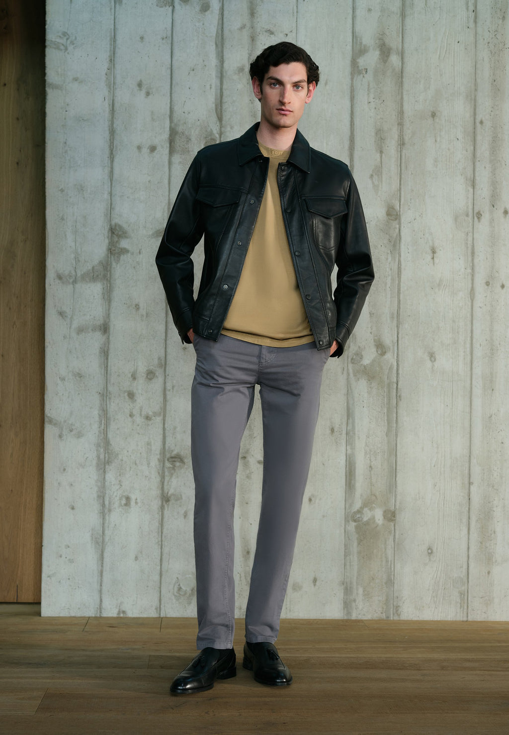 CHINO TAPERED - Chinos - charcoal