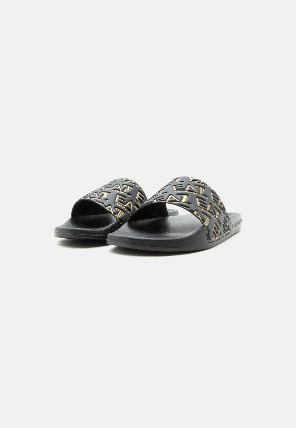 VISIBILITY SLIPPER UNISEX - Pool slides - black/gold-coloured