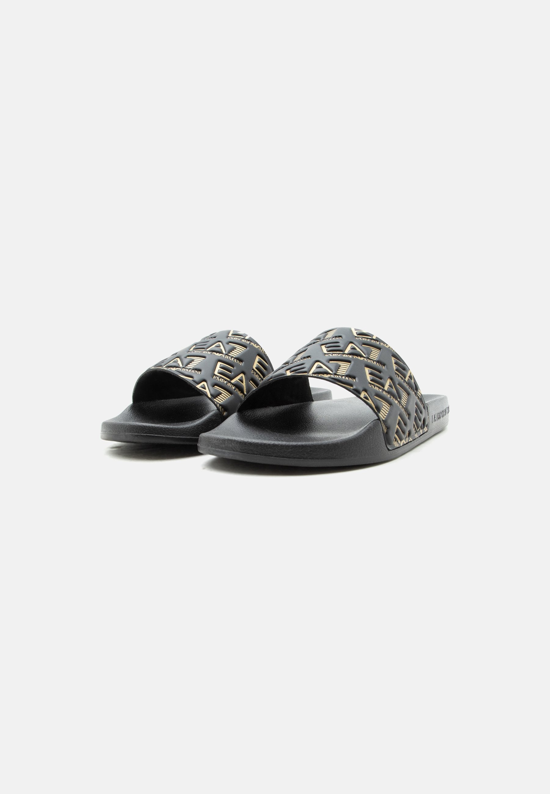 VISIBILITY SLIPPER UNISEX - Pool slides - black/gold-coloured