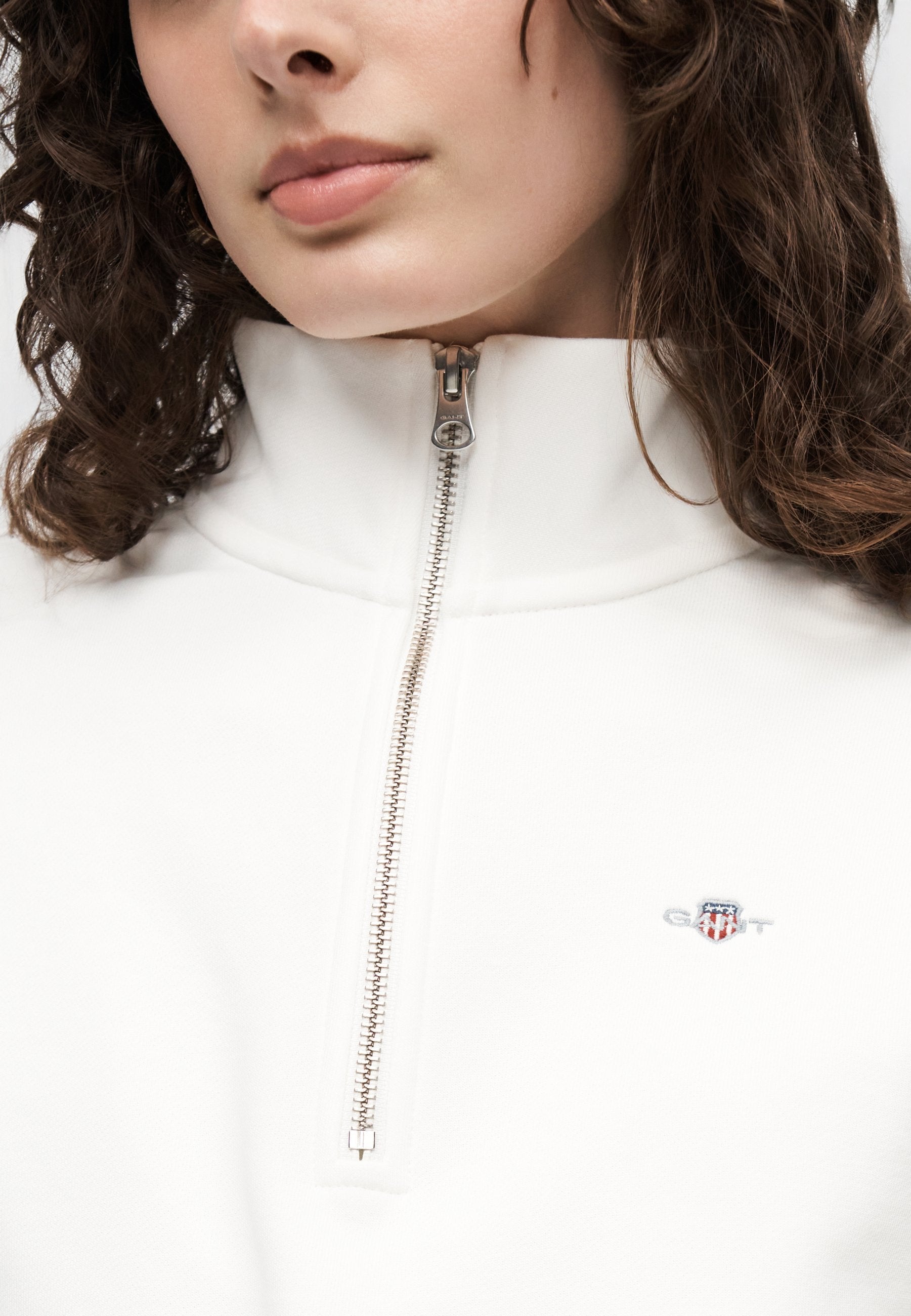 SHIELD HALF ZIP - Sweatshirt - kırık beyaz