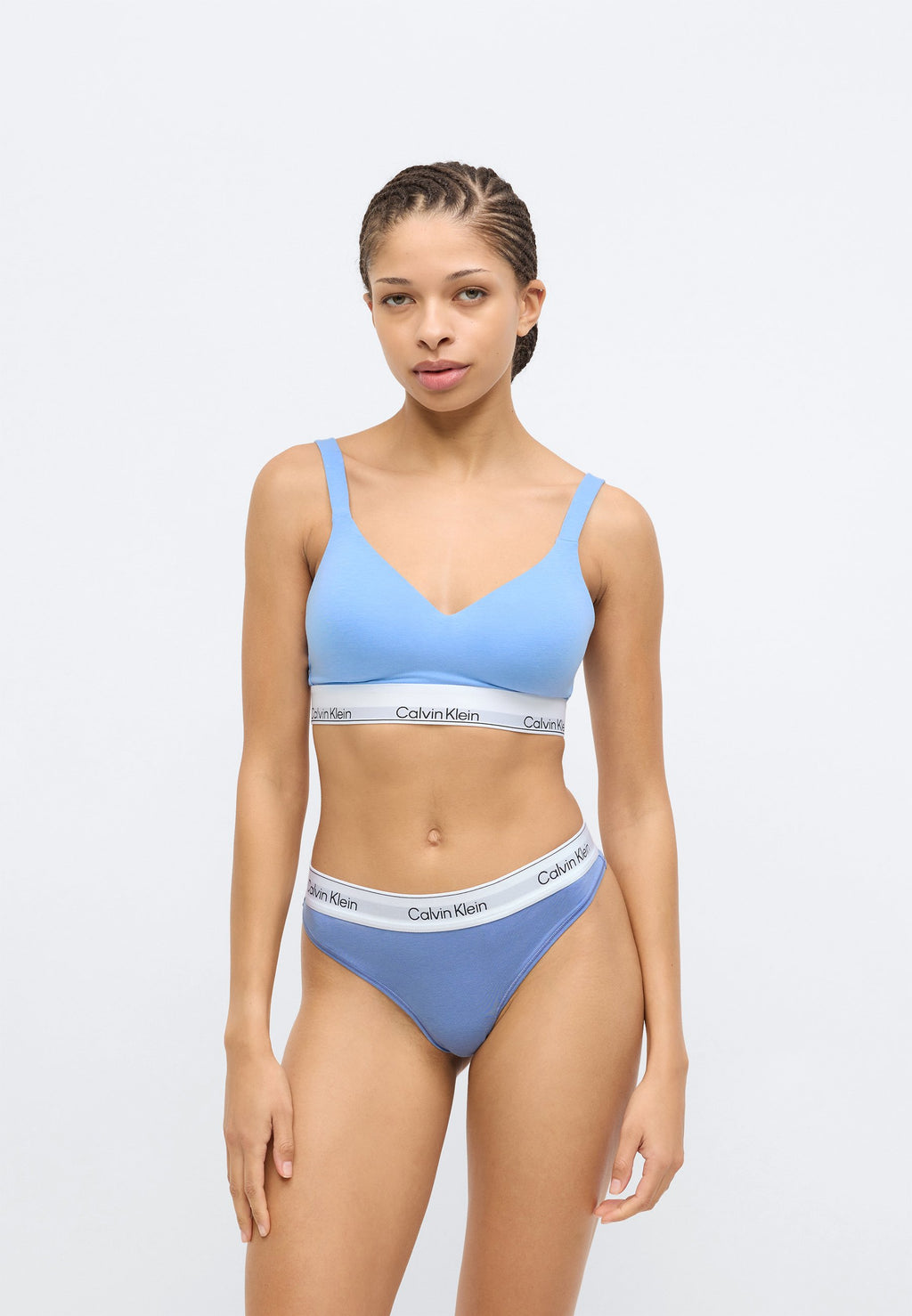 THONG 2 PACK - Thong - black/blue tulip