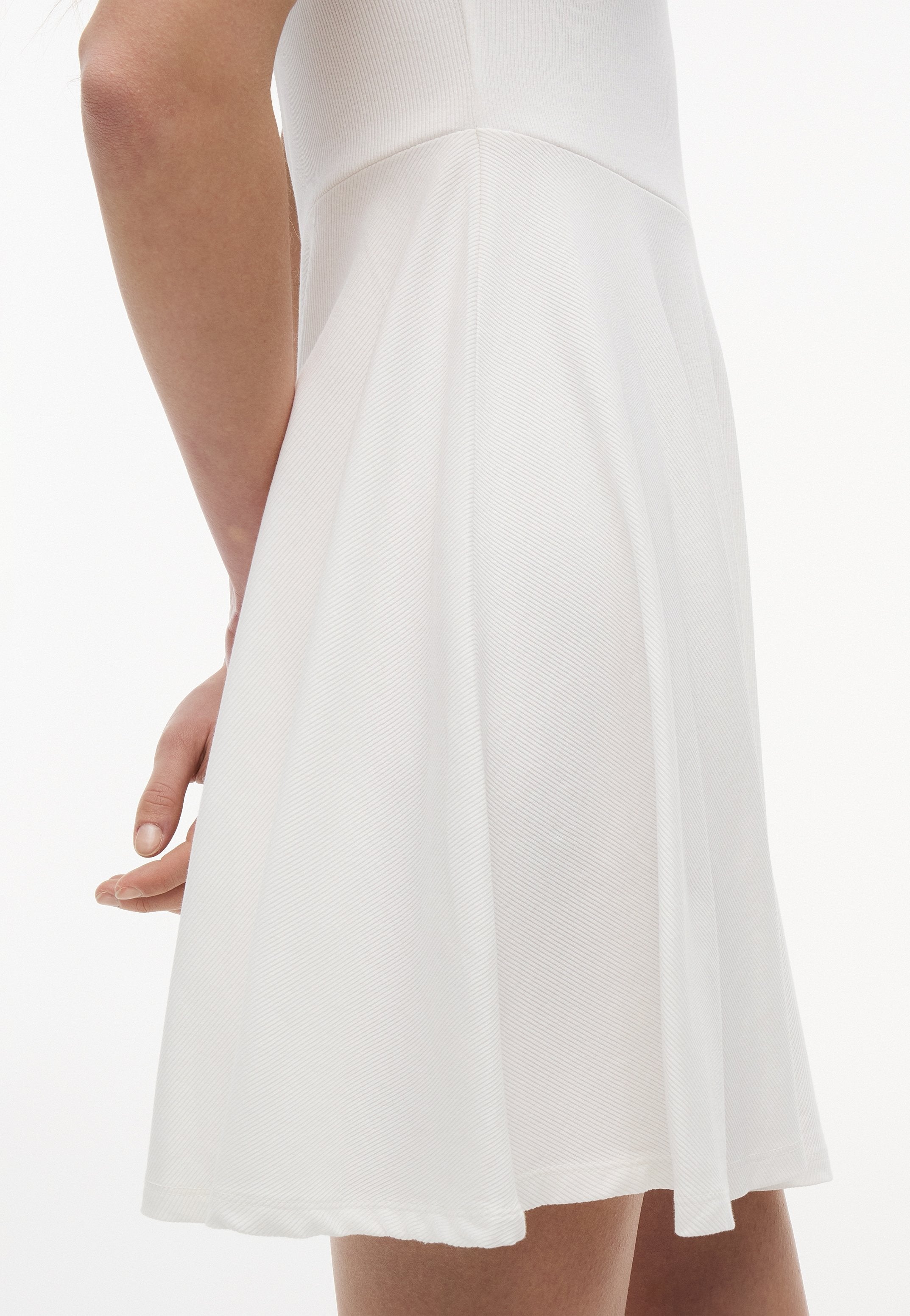 RIB POLO MINI DRESS  - Day dress - ecru