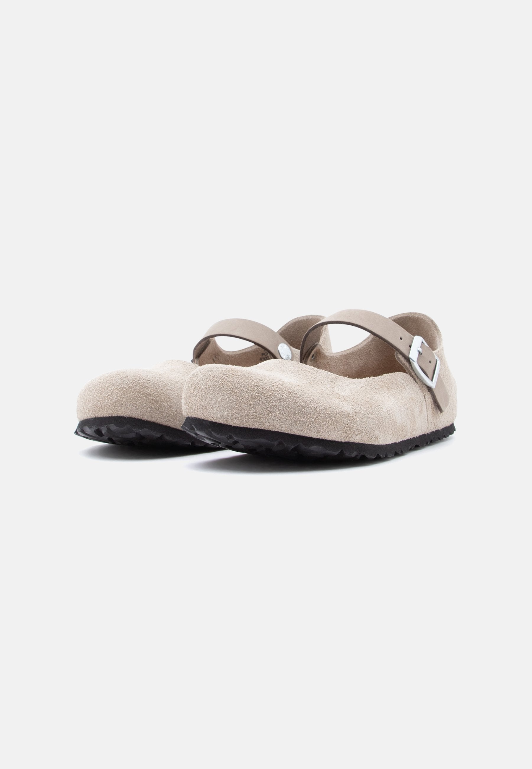 MANTOVA LEVE TAUPES NARROW - Ankle strap ballet pumps - taupe