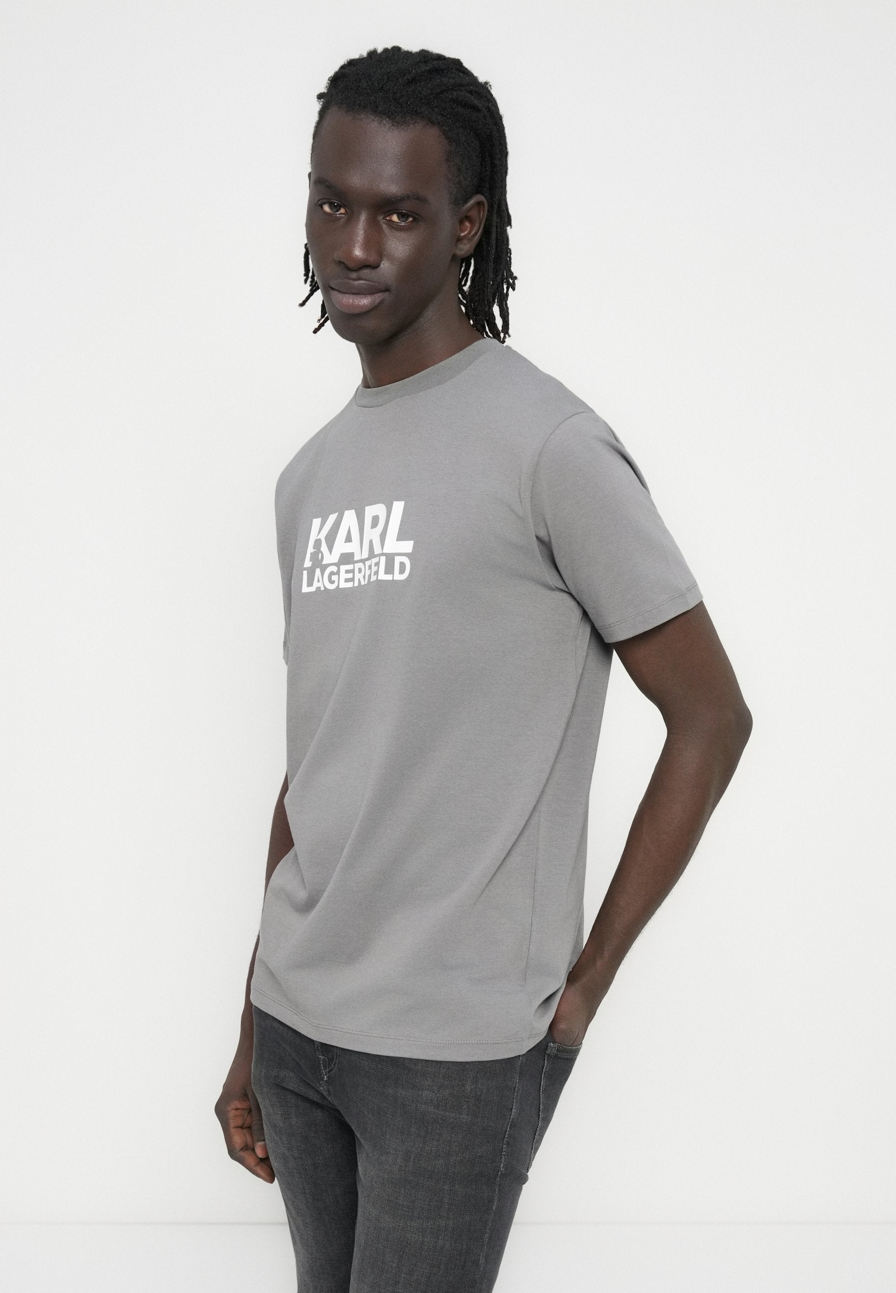 CREW NECK - Print T-shirt - dark grey