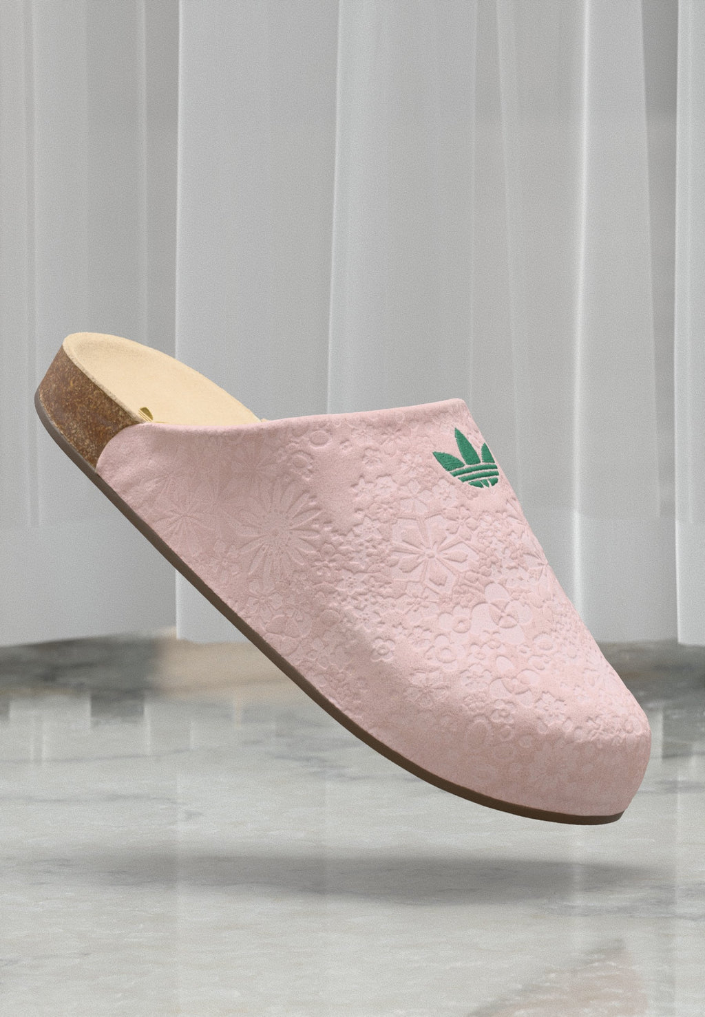 ADIMULE W X LIBERTY - Chaussons - rose sable/vert vif