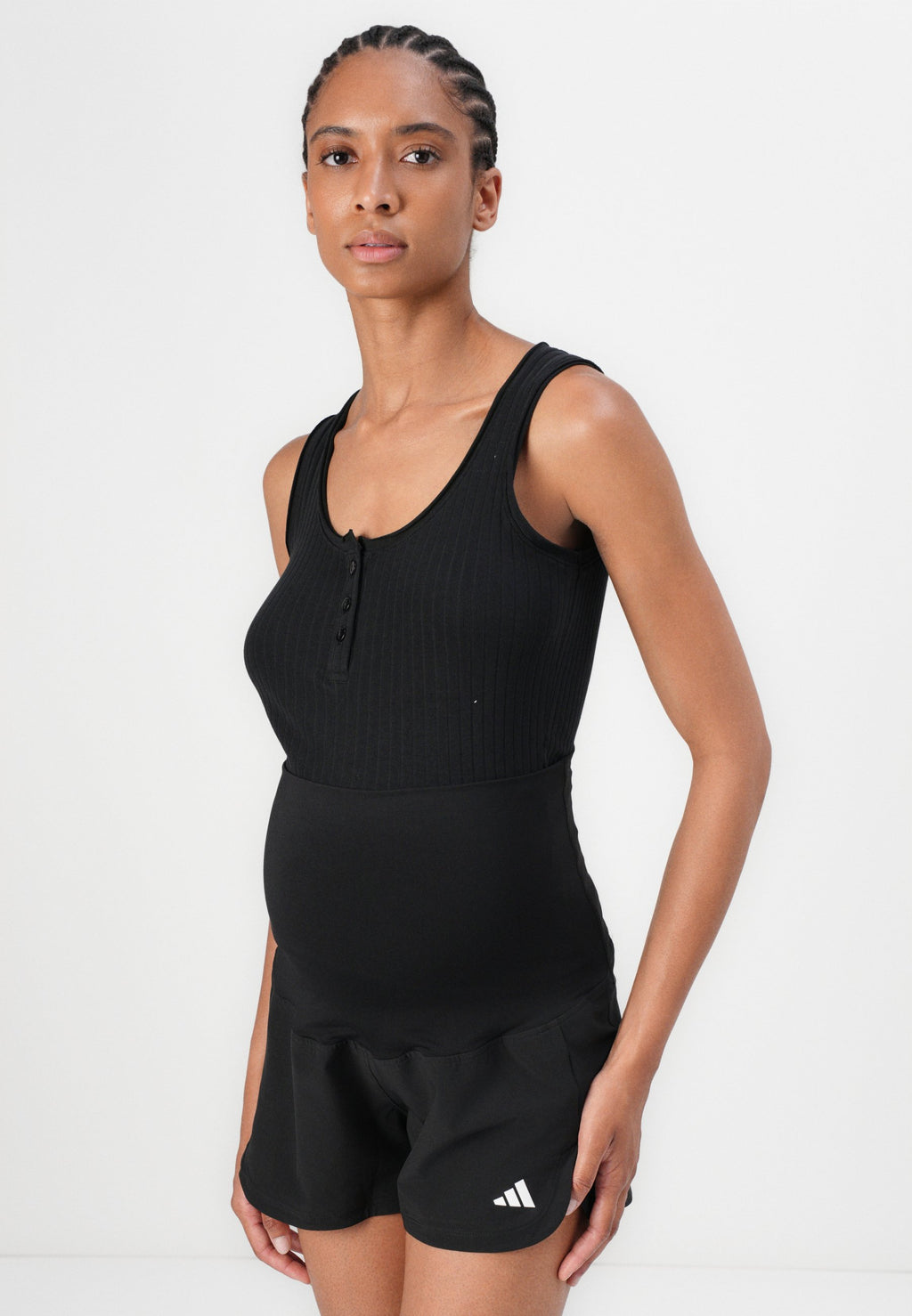 PACER WOVEN STRETCH TRAINING MATERNITY - Sports shorts - black/carbon