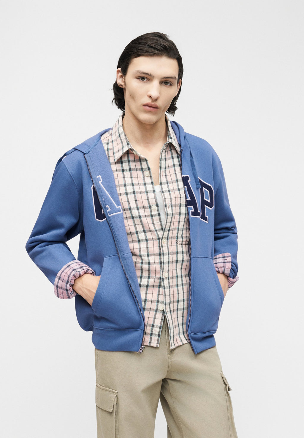 HERITAGE LOGO - Zip-up sweatshirt - bainbridge blue