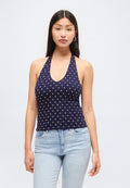 HALTER TANK - Top - navy