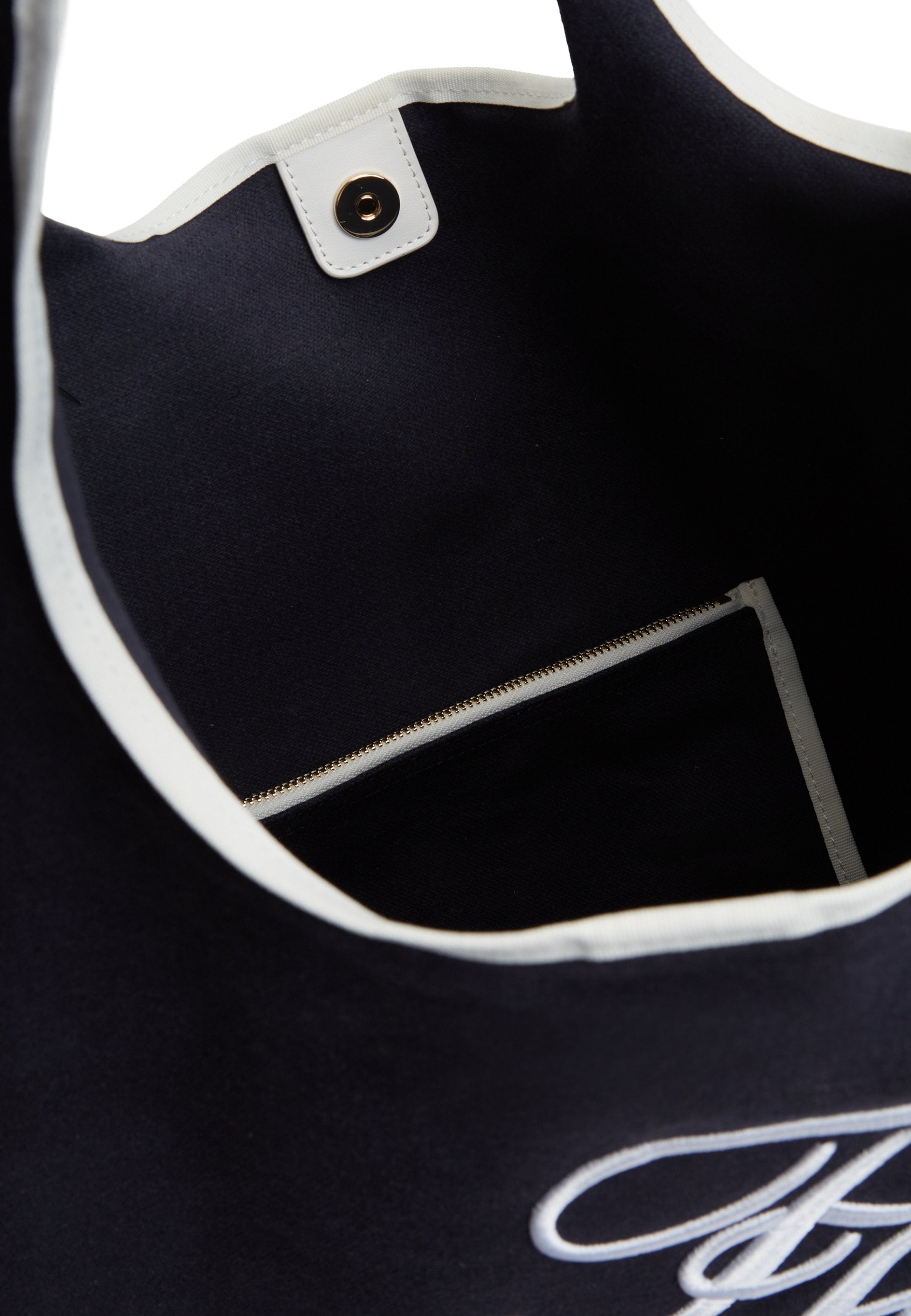 CANVAS BEACH TOTE BAG WITH POUCH - Tote bag - space blue