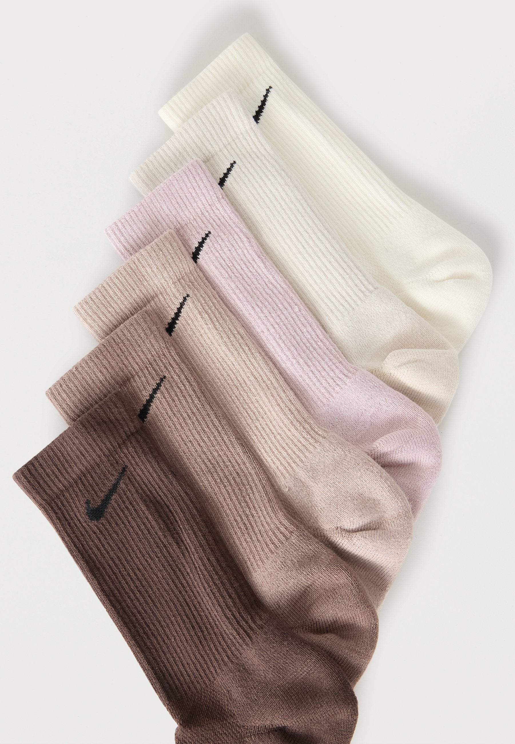 UNISEX 6 PACK - Sports socks - orewood brown/black/sail/malt/baroque brown/mink brown/particle rose